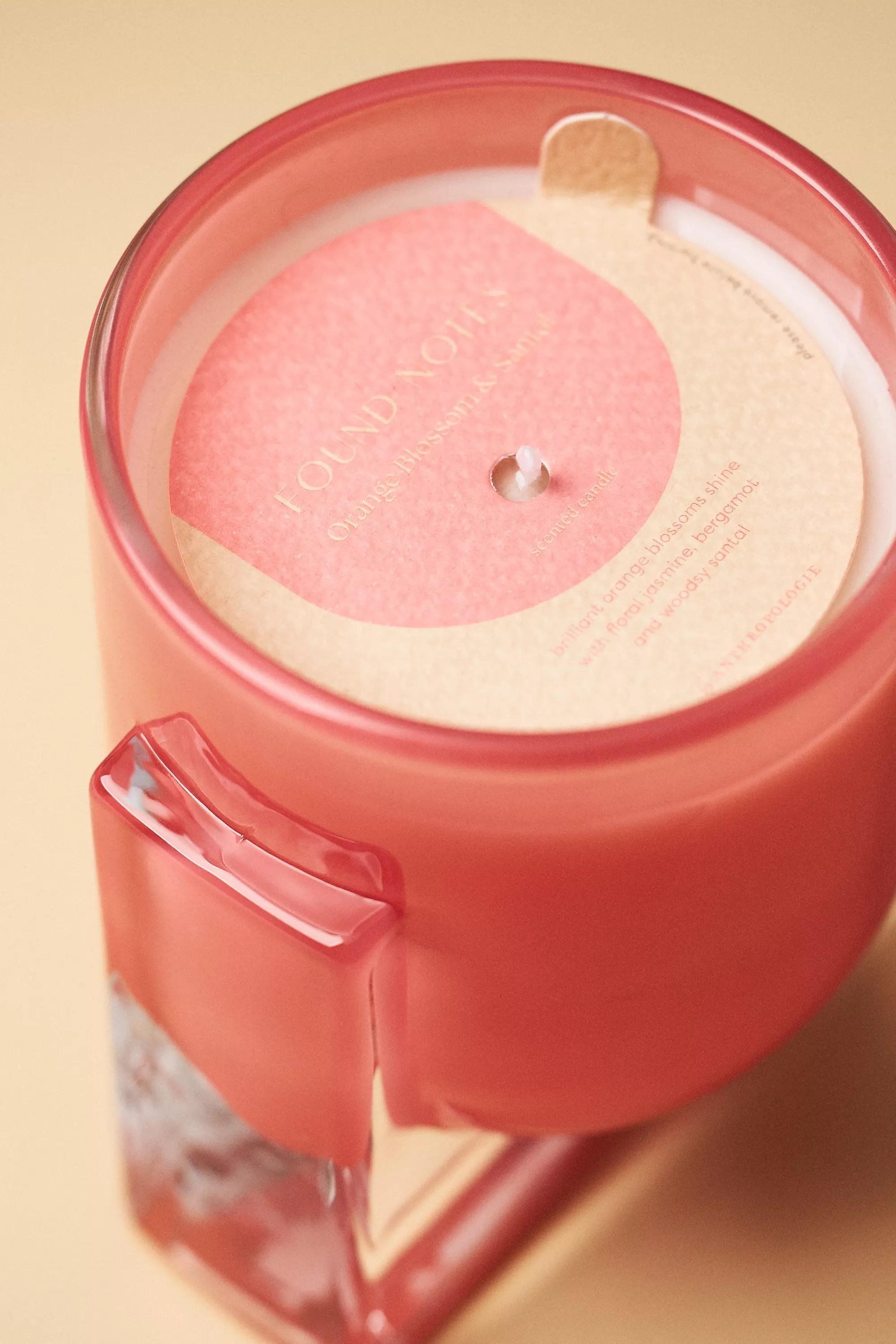 Found Notes Floral Orange Blossom & Santal Glass Candle, Orange, A501_0085, large image number 4