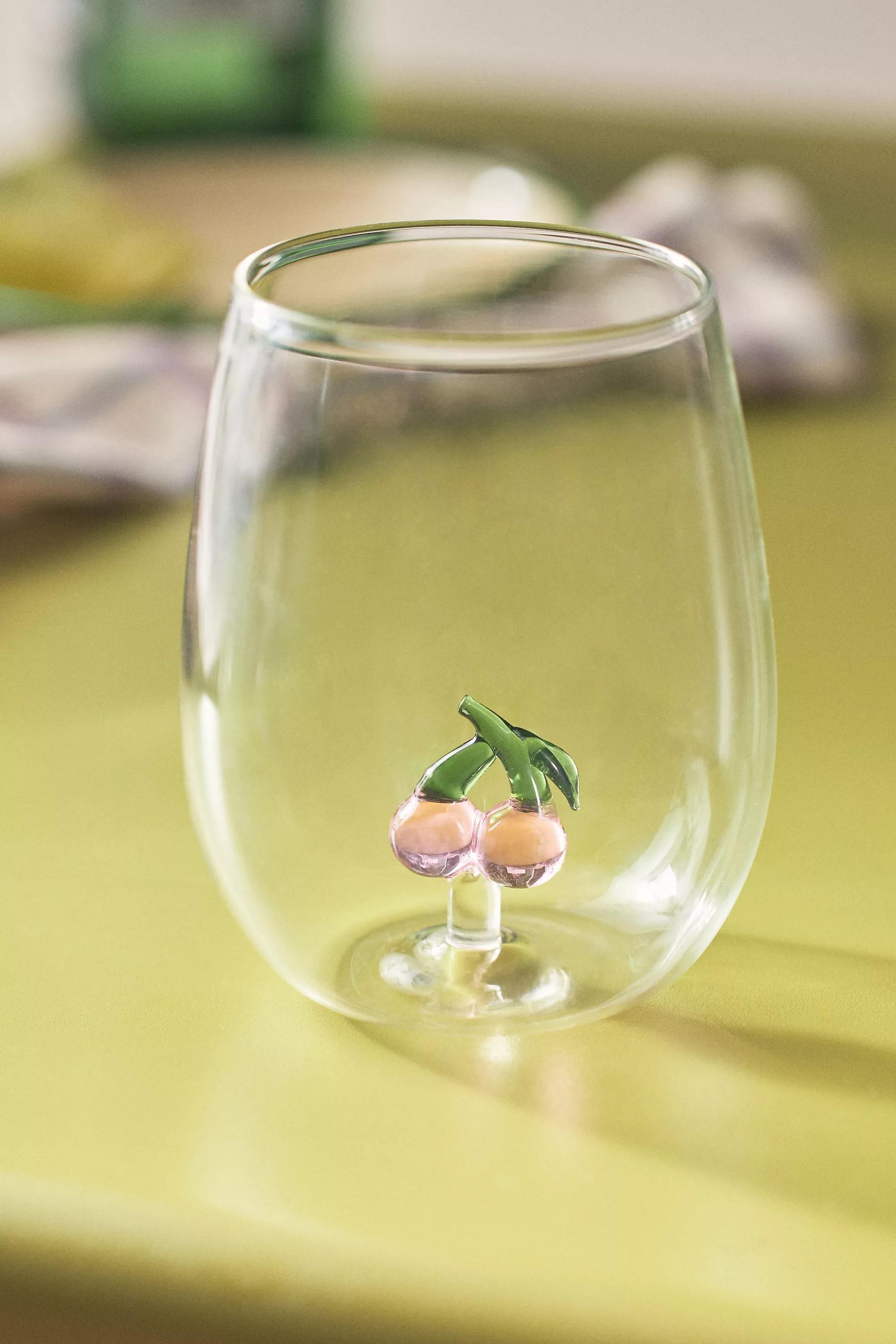 PINK Cheerie Icon Stemless Wine Glass, A501_0066, large image number 0