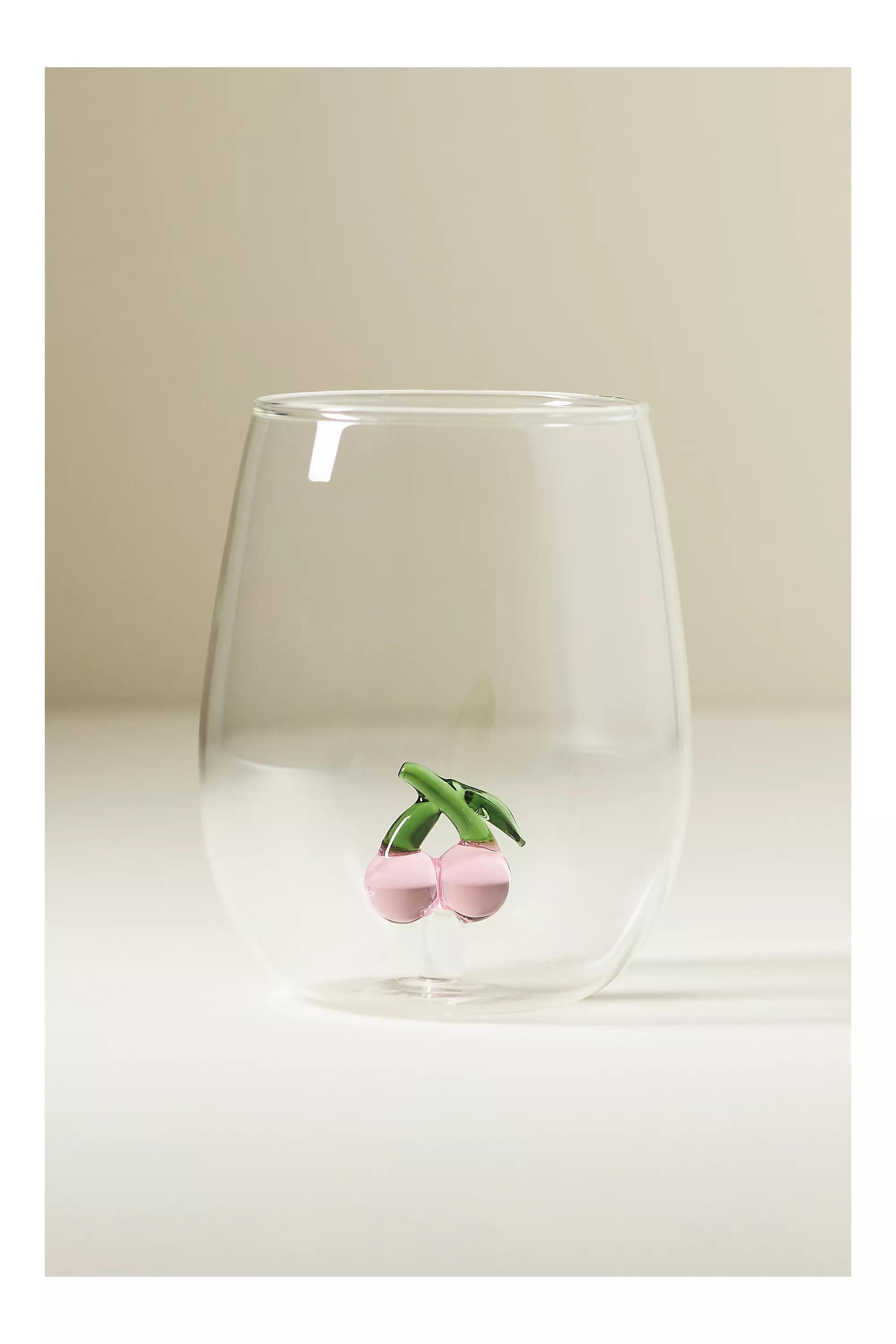 PINK Cheerie Icon Stemless Wine Glass, A501_0066, large image number 1