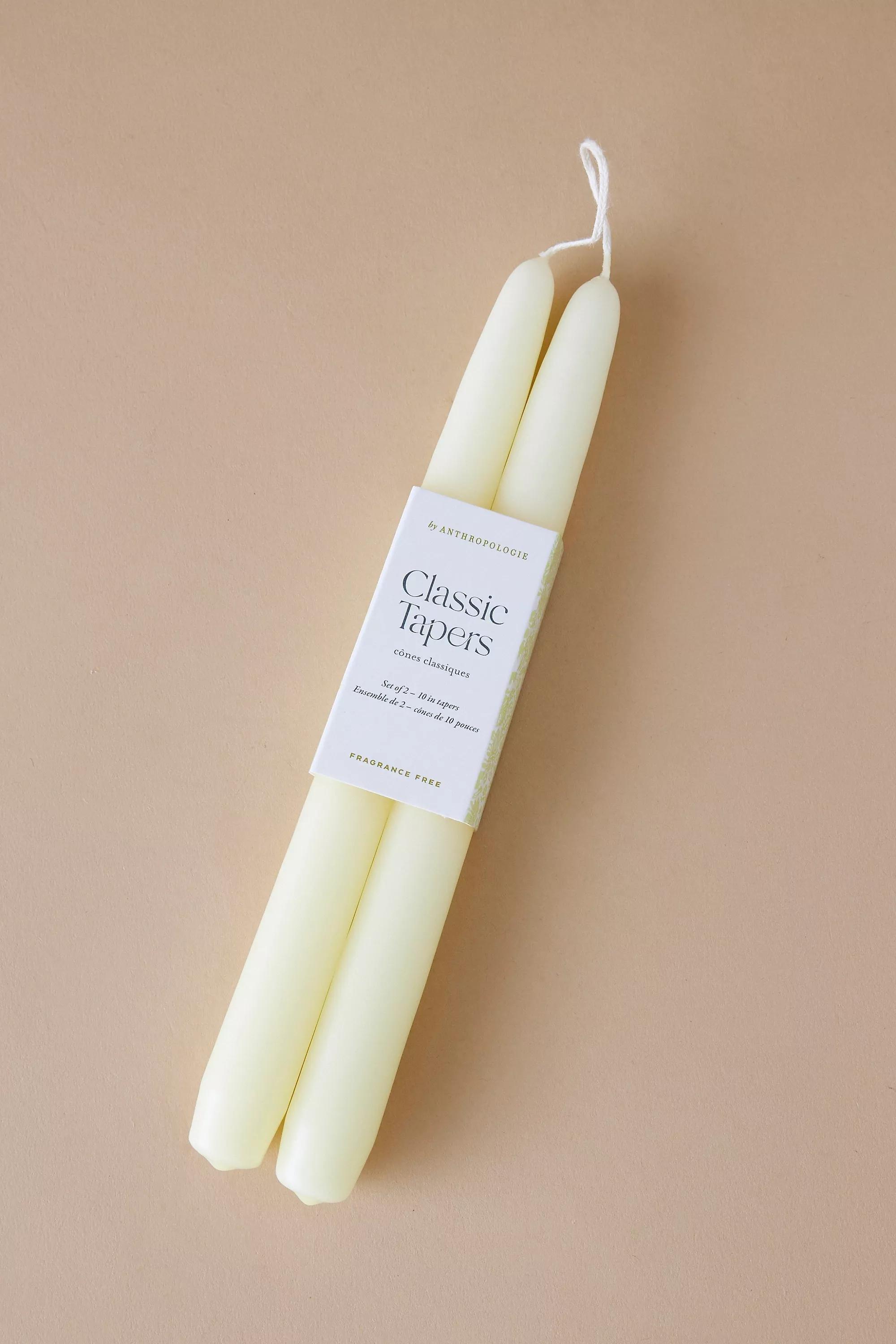 By Anthropologie Taper Candles, Set Of 2, Beige, A501_0011, large image number 1