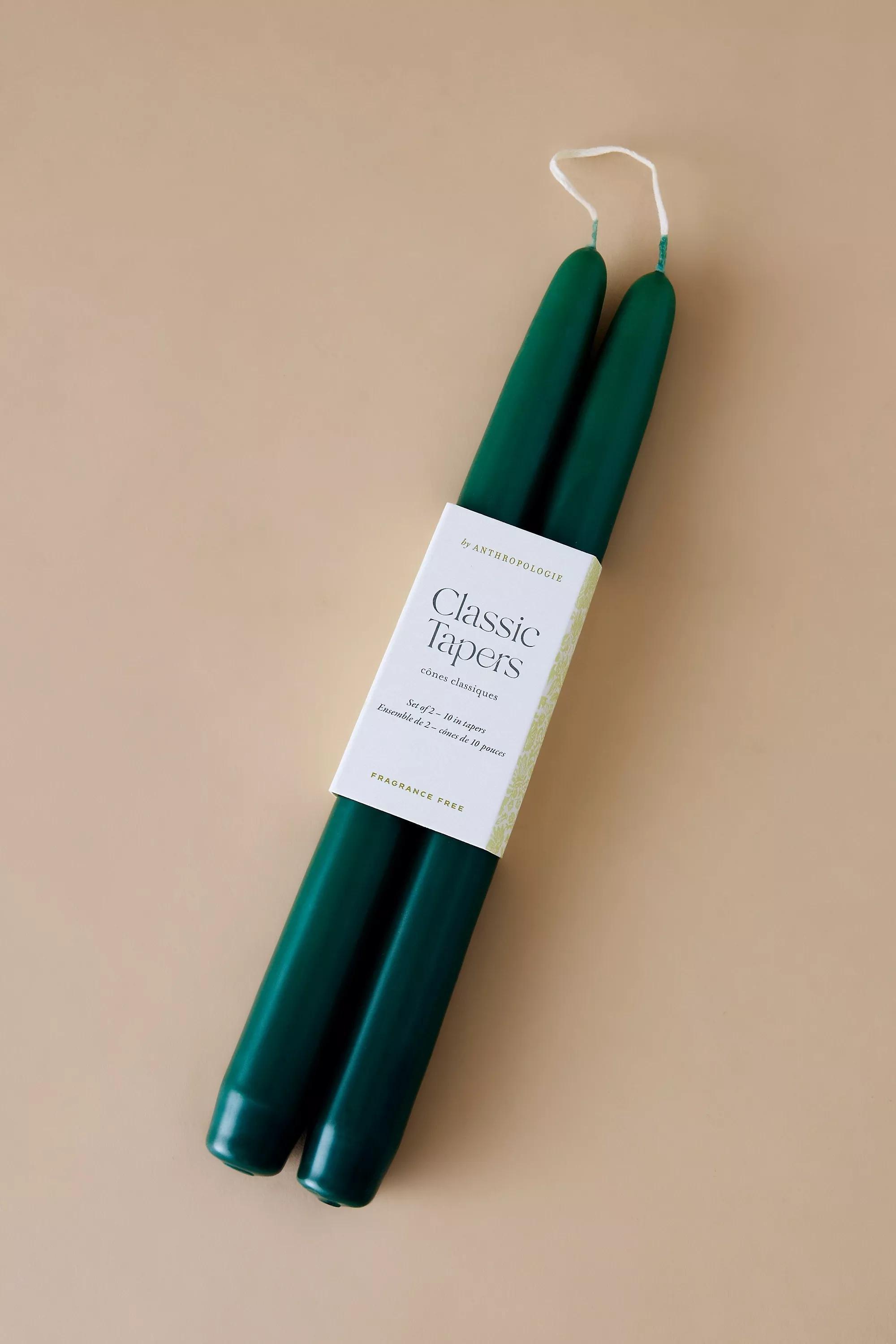 Taper Candles, Set Of 2, Green, A501_0037, large image number 0