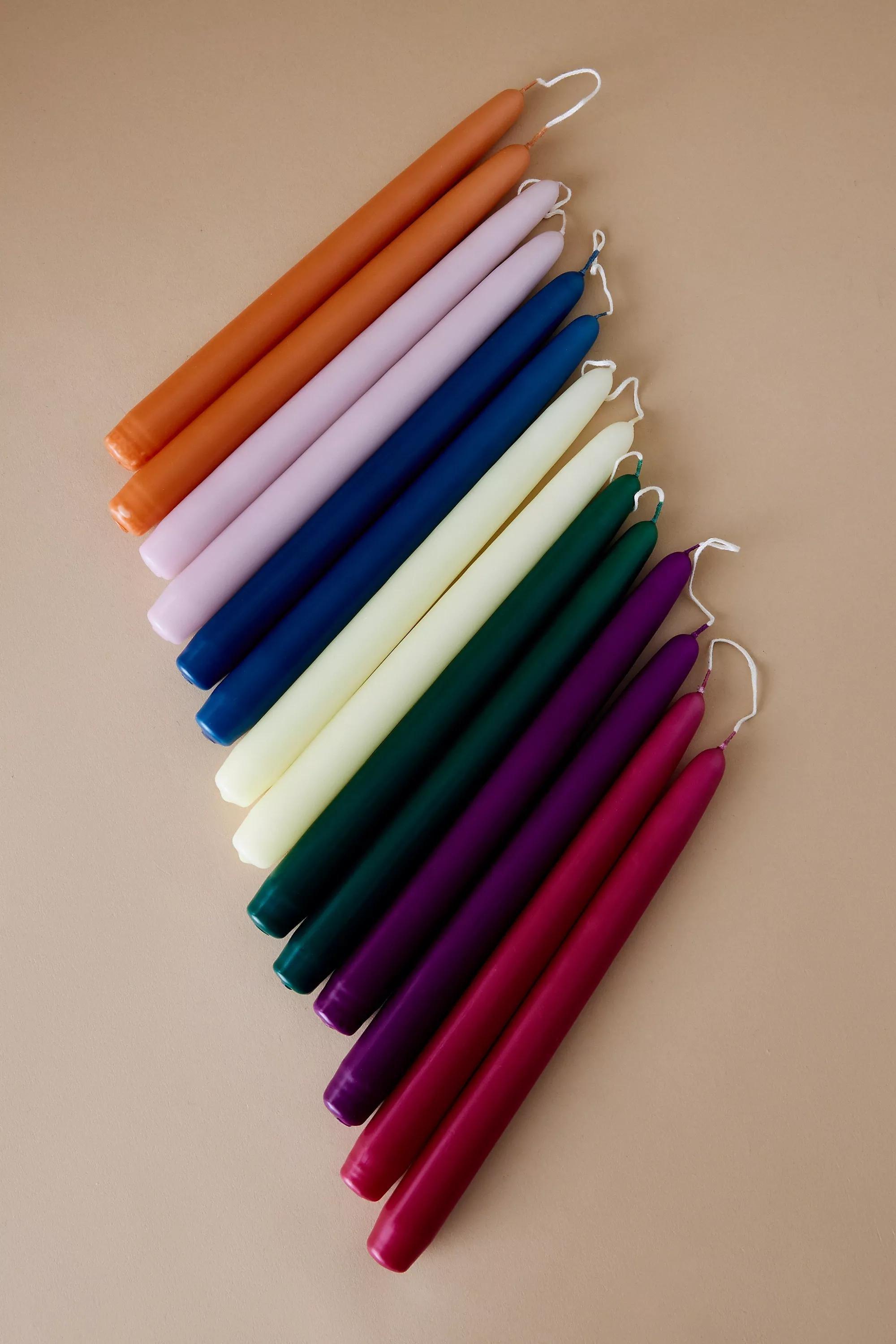 By Anthropologie Taper Candles, Set Of 2, Multicolour, A501_0041, large image number 1