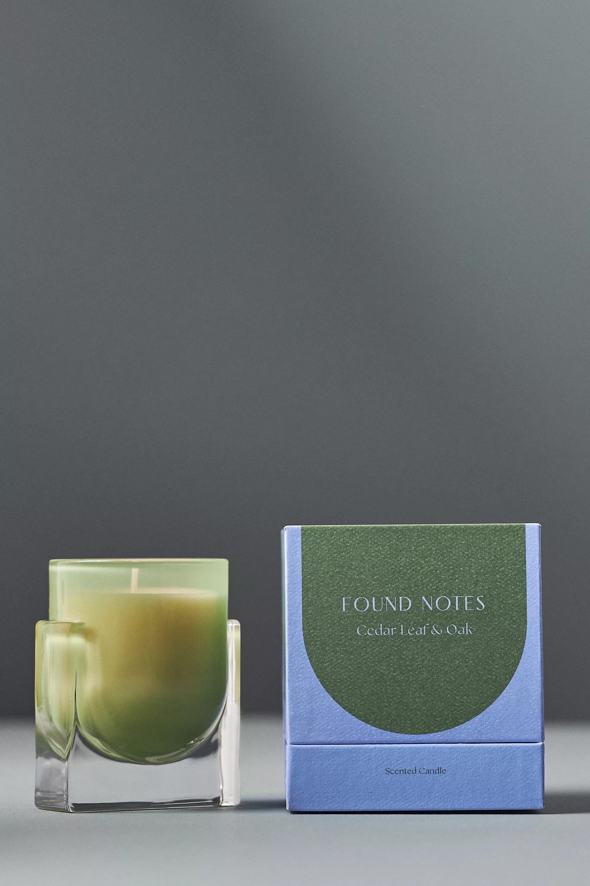 LIGHT GREEN Found Notes Cedar Leaf & Oak Boxed Candle, A501_0237, large image number 3