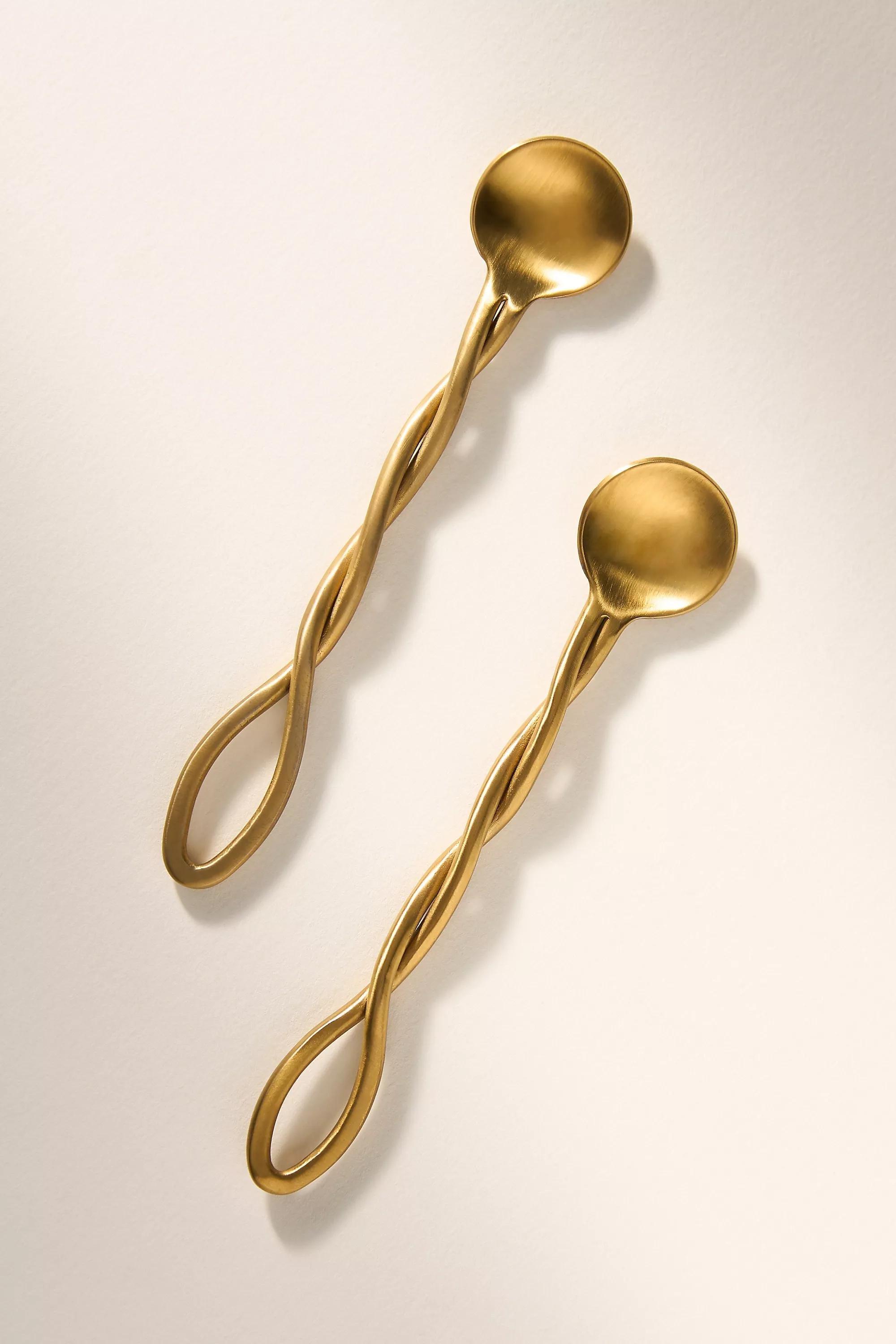 The Mediterranean Dish Stainless Steel Appetizer Spoons, Set Of 2, Bronze, A501_0027, large image number 2