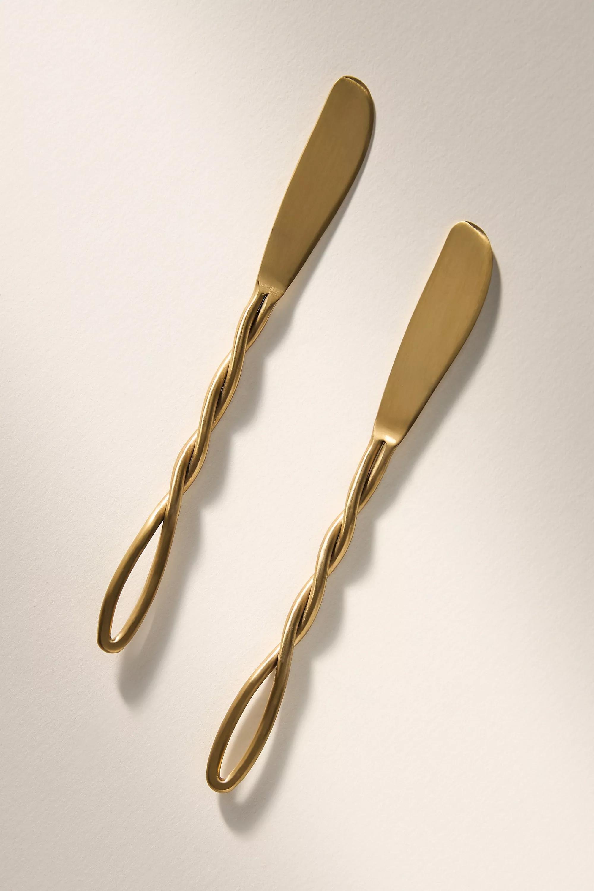 The Mediterranean Dish Stainless Steel Appetizer Knives, Set Of 2, Bronze, A501_0027, large image number 4