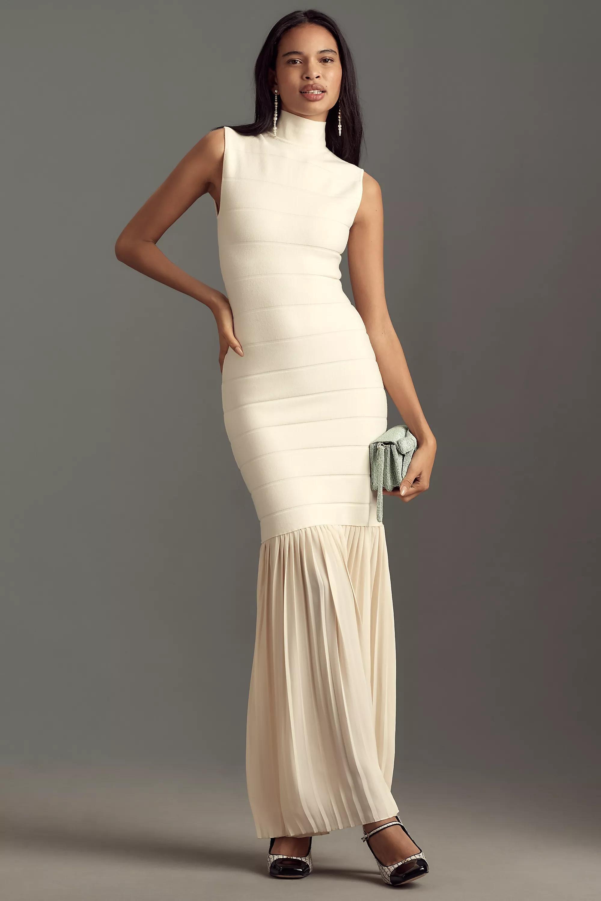 Blithe Fitted Twofer Maxi Dress, Cream, , large image number 0