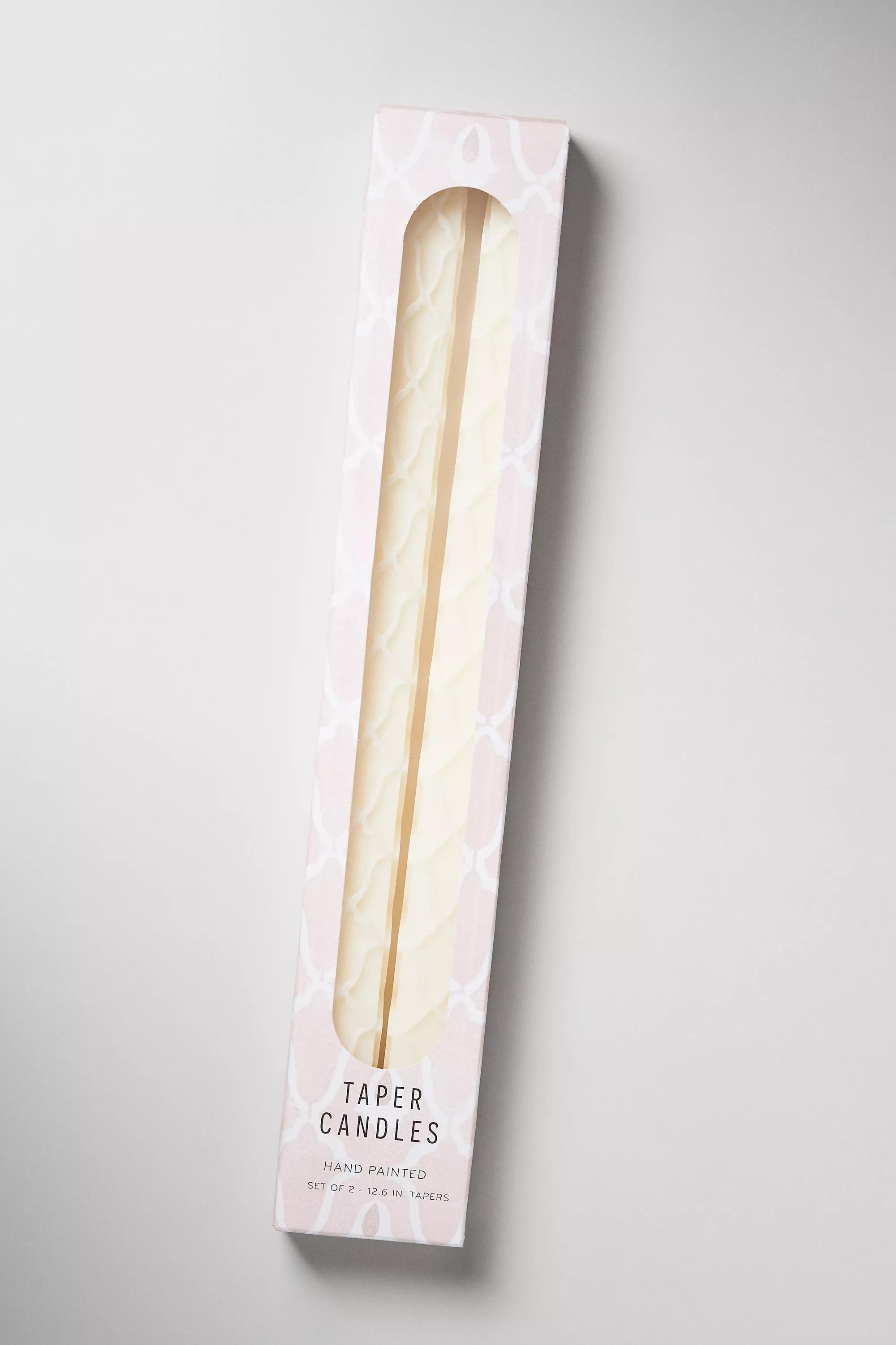 Farah Carved Taper Candles, Set Of 2, Cream, A501_0011, large image number 2