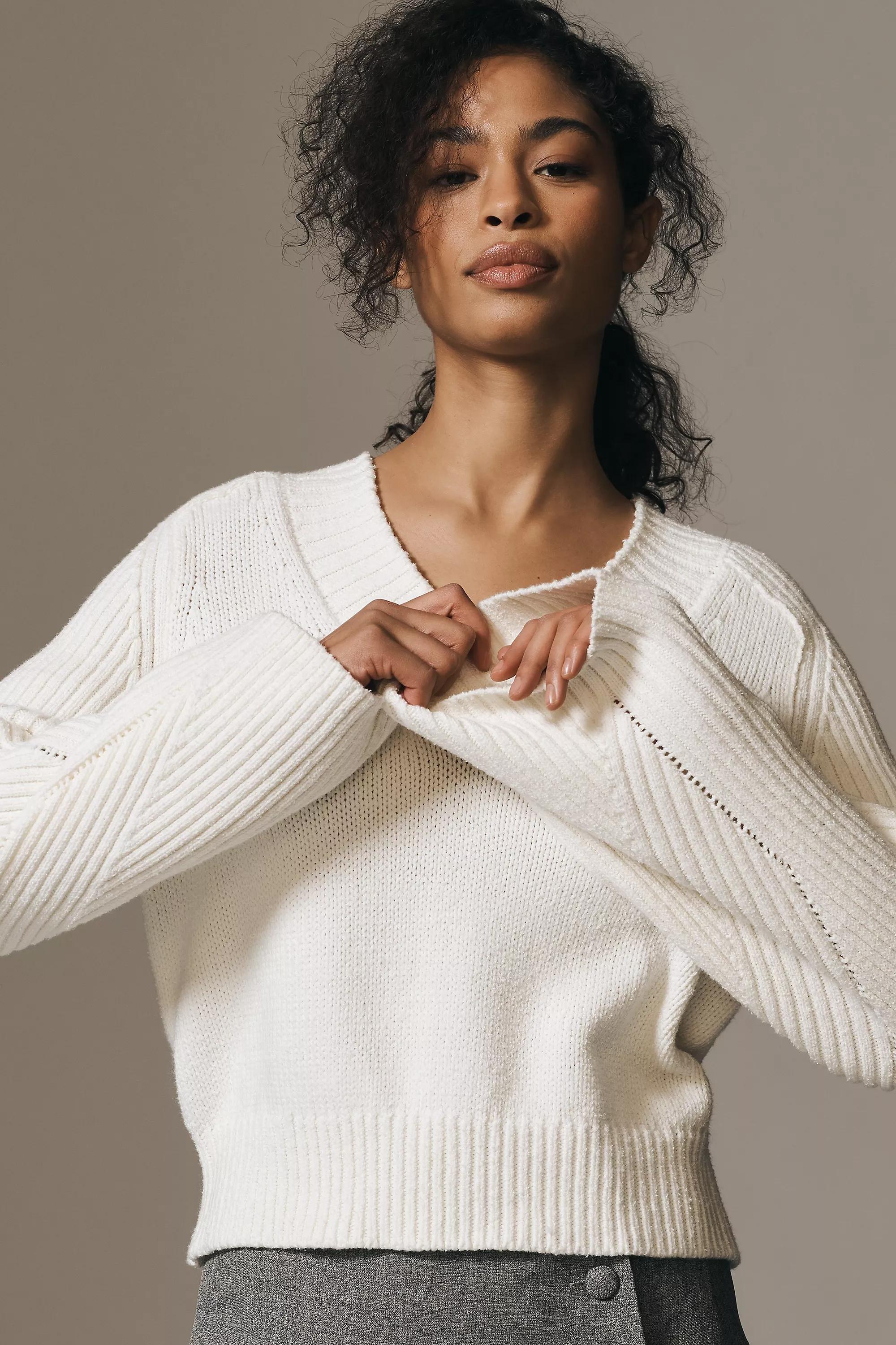 Anthropologie Textured Jumpers, White, , large image number 3