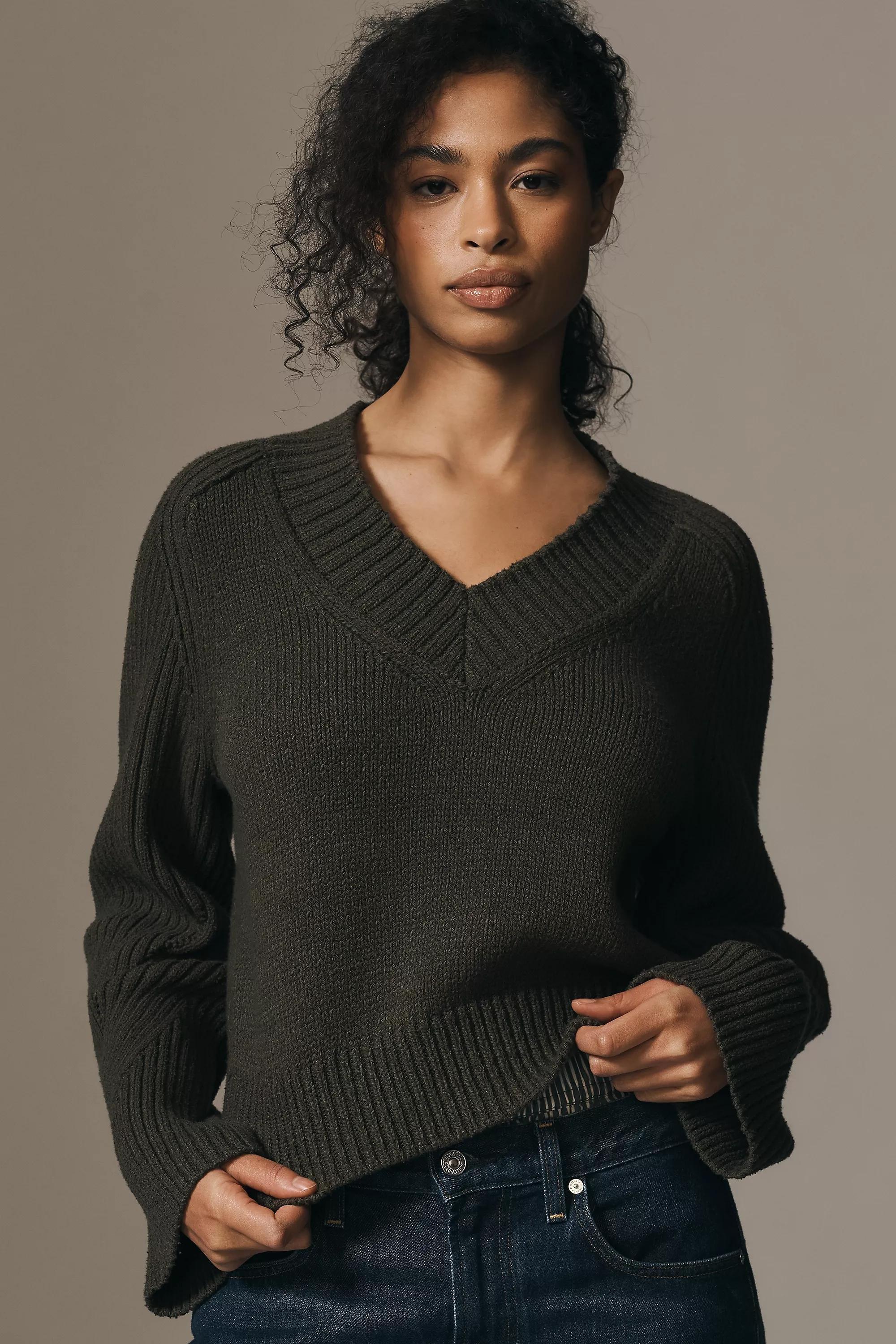 Anthropologie Textured Casual Cropped, Black, , medium