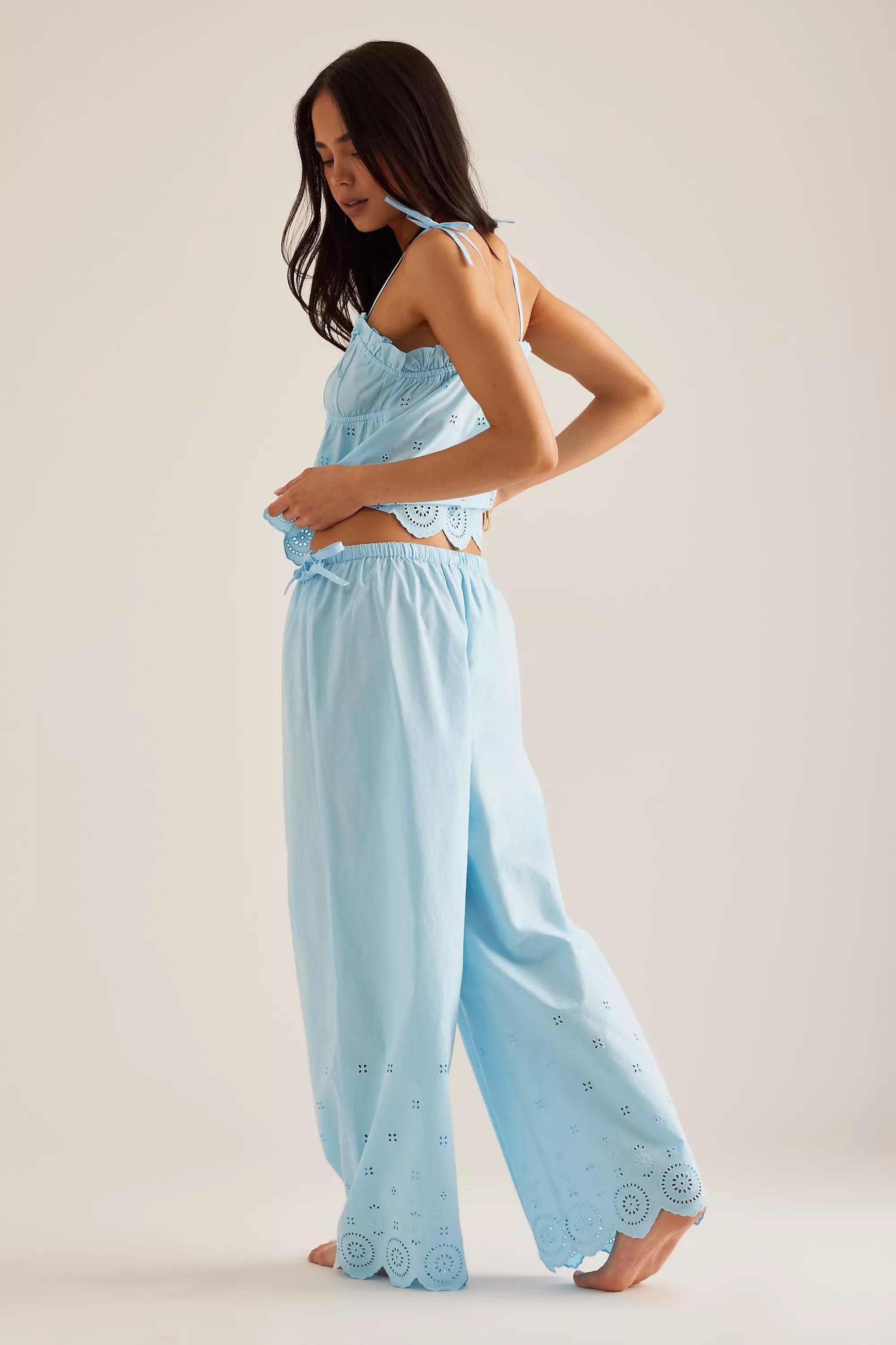 Anthropologie Women Embroidered Nightwear Sets, Blue, , large image number 1