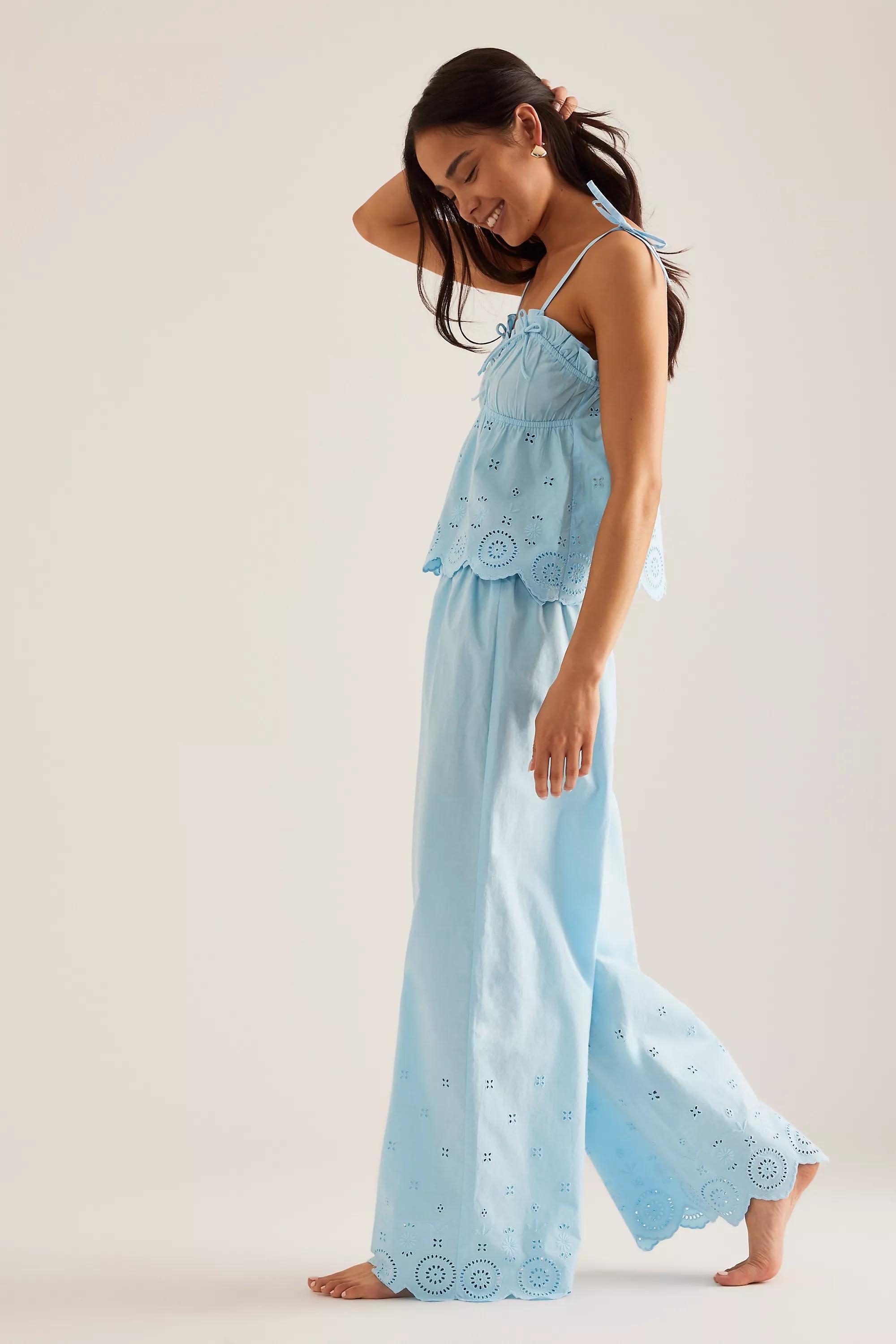 Anthropologie Women Embroidered Nightwear Sets, Blue, , large image number 2