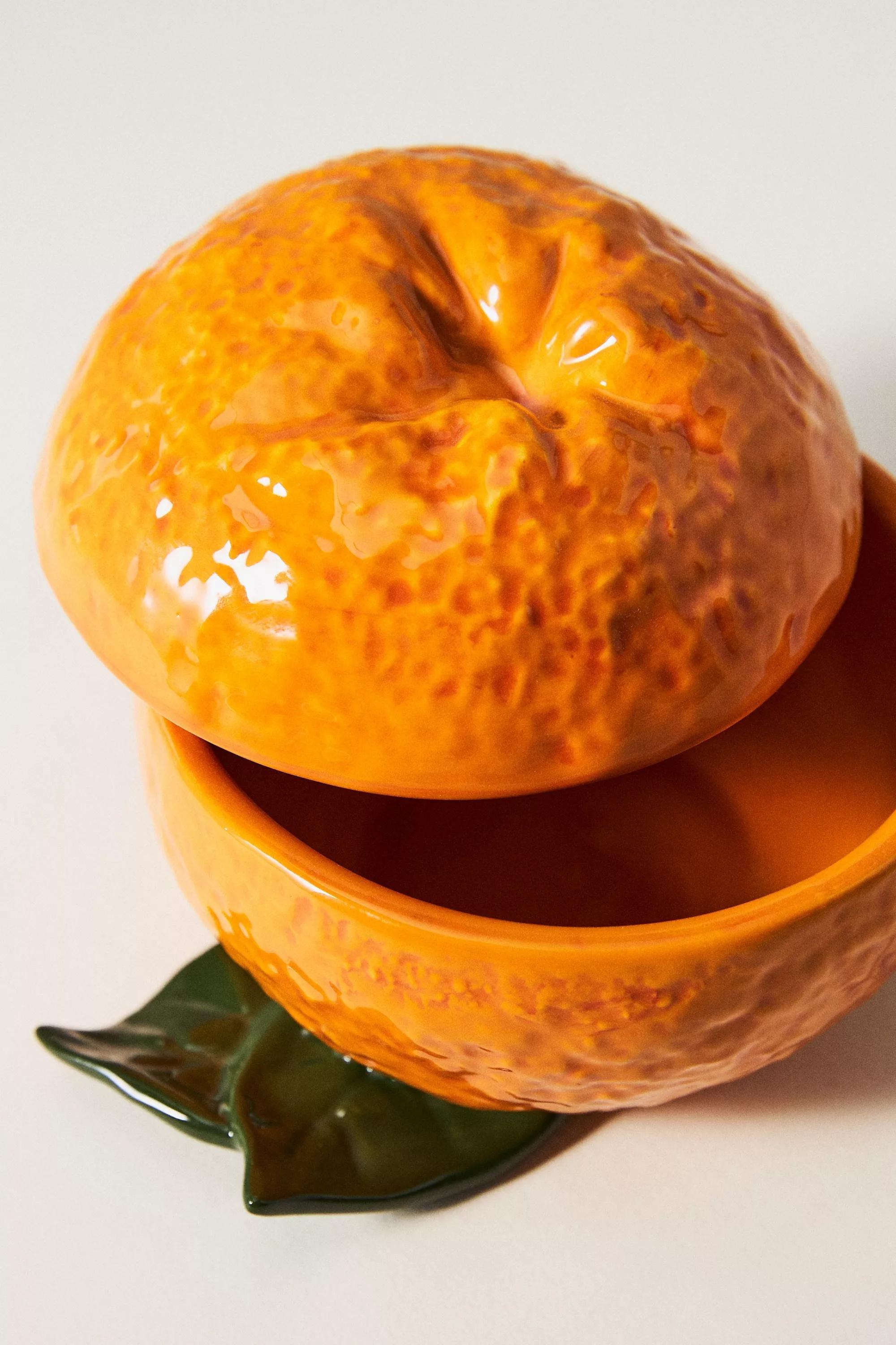 Valencia Stoneware Canister, Orange, A501_0089, large image number 2