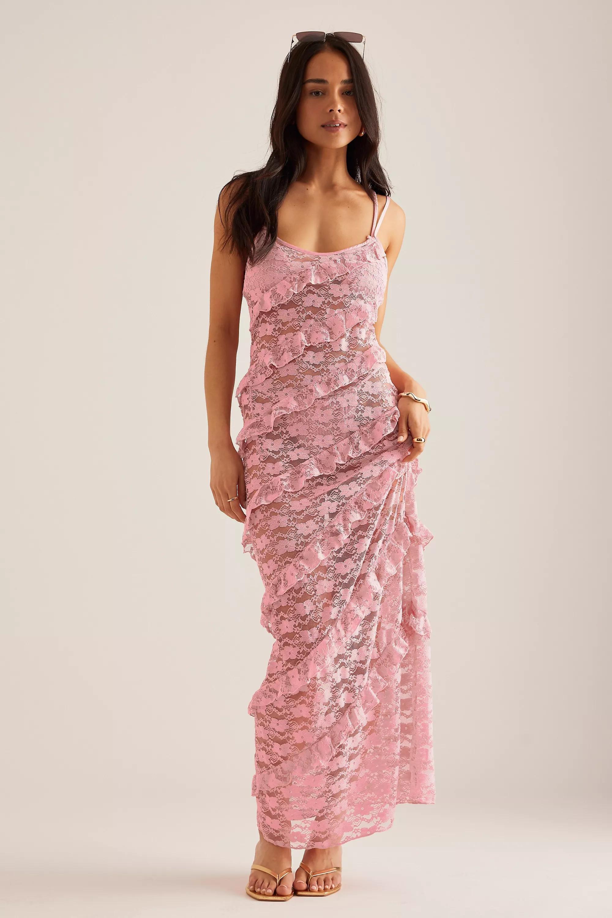 Anthropologie Frills Ruffle Sheath Maxi Dress, , large image number 0