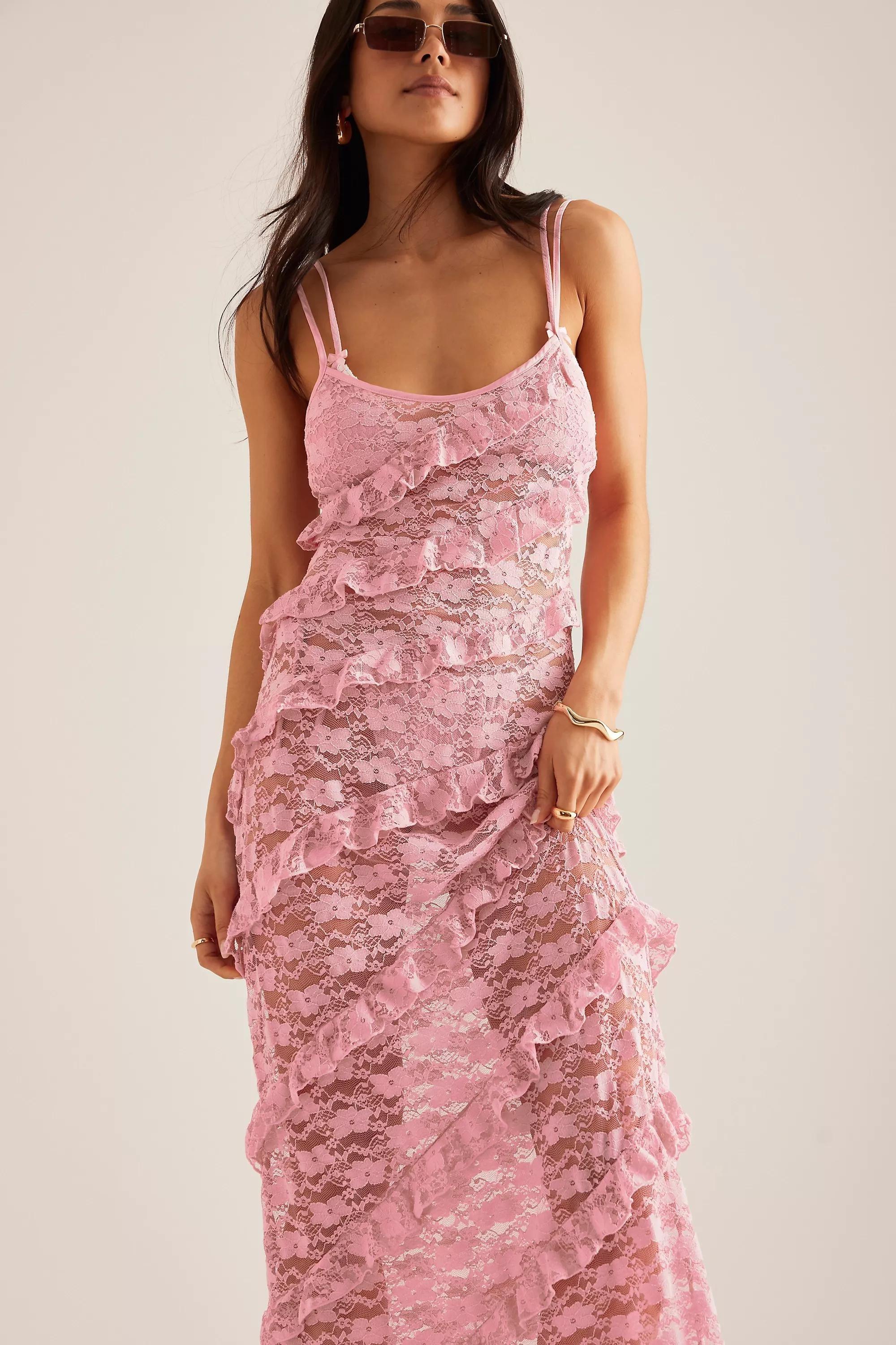 Anthropologie Frills Ruffle Sheath Maxi Dress, , large image number 1