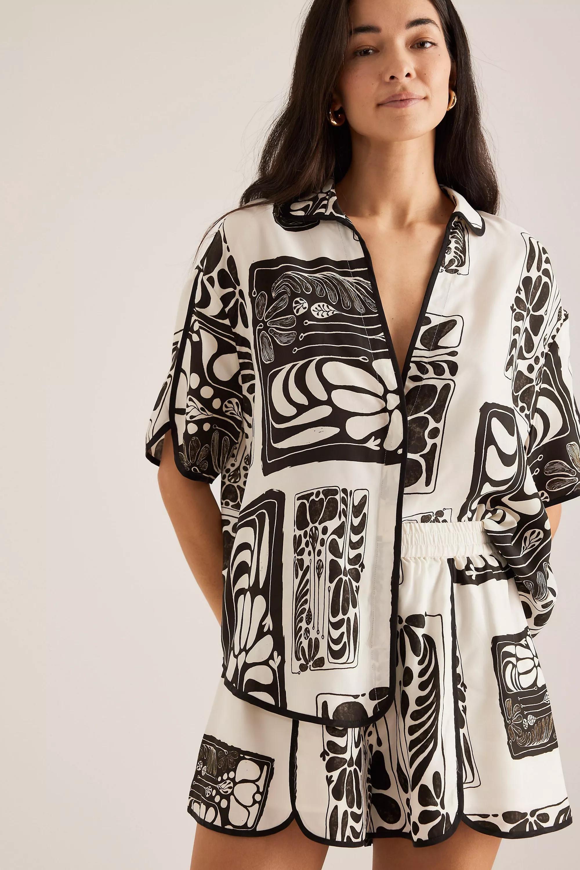 Anthropologie Abstract Overshirt Vacation, , large image number 3