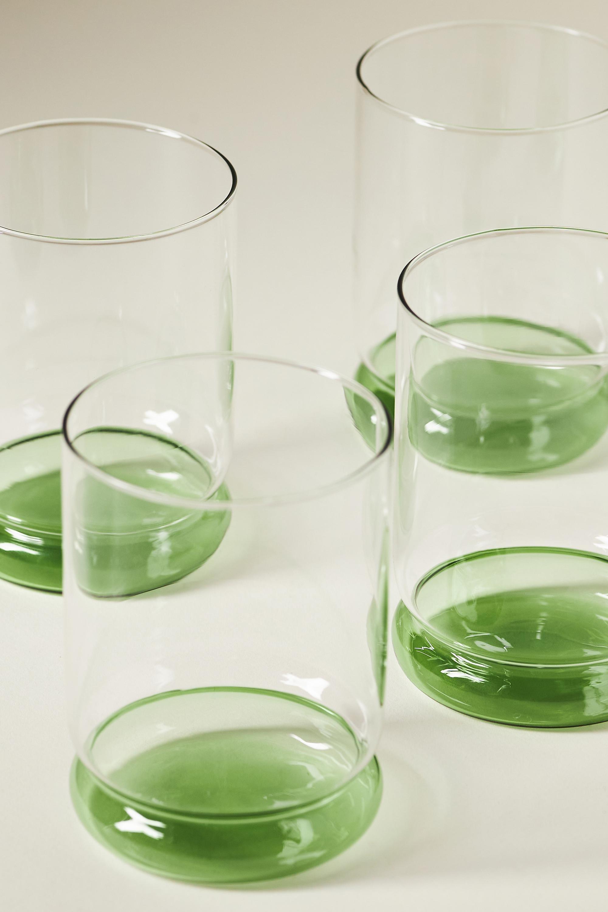 GREEN Donna Highball Glass, Green, medium