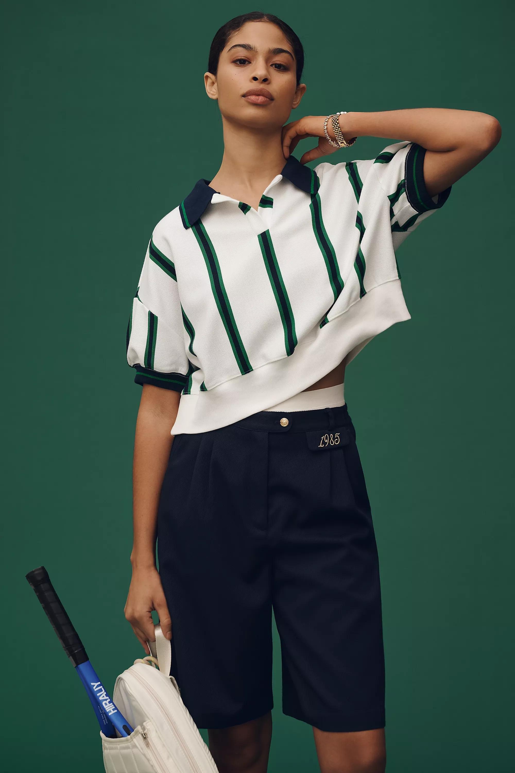 Maeve Sporty Polo Shirt, White, , large image number 0