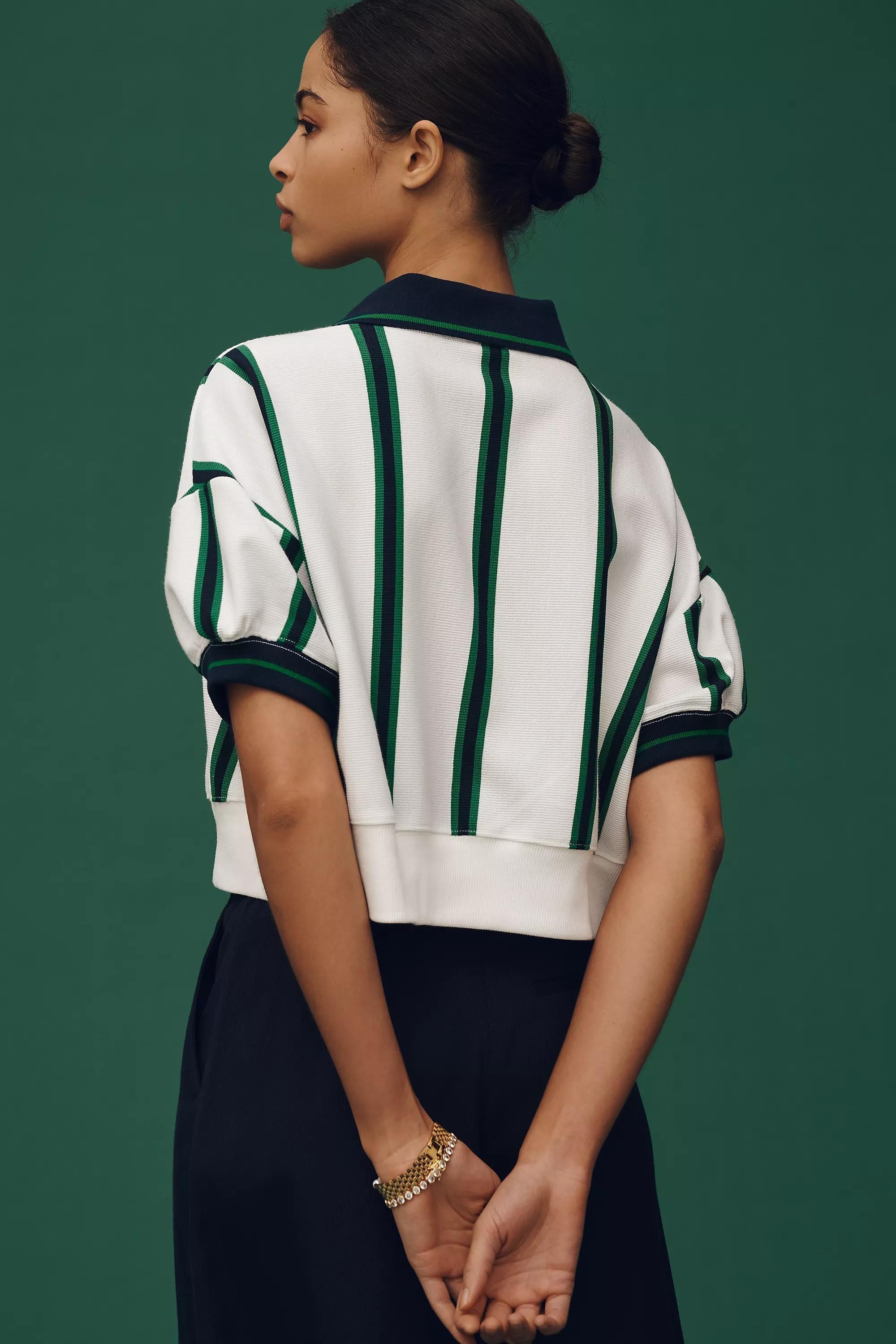 Maeve Sporty Polo Shirt, White, , large image number 1