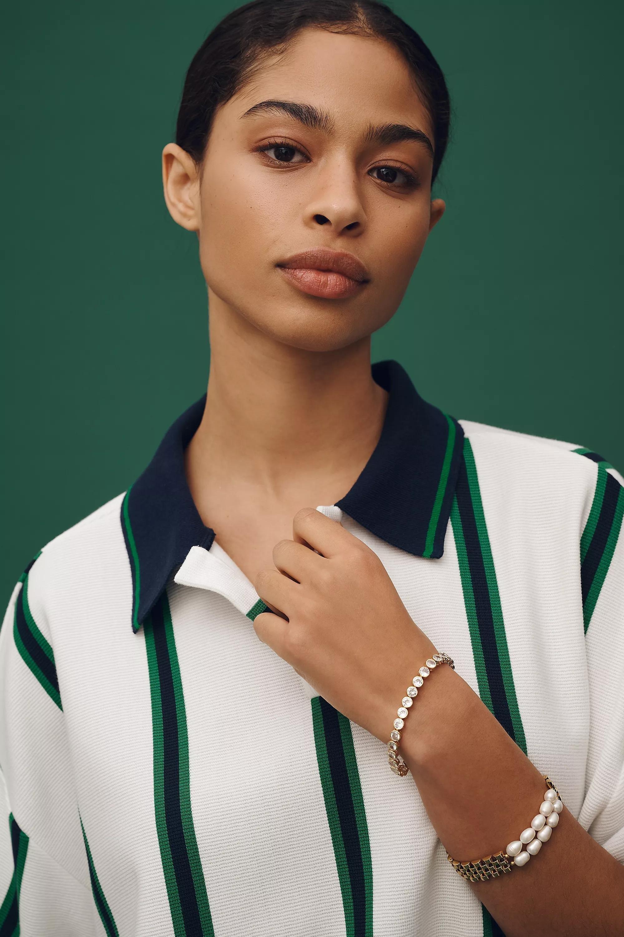 Maeve Sporty Polo Shirt, White, , large image number 3