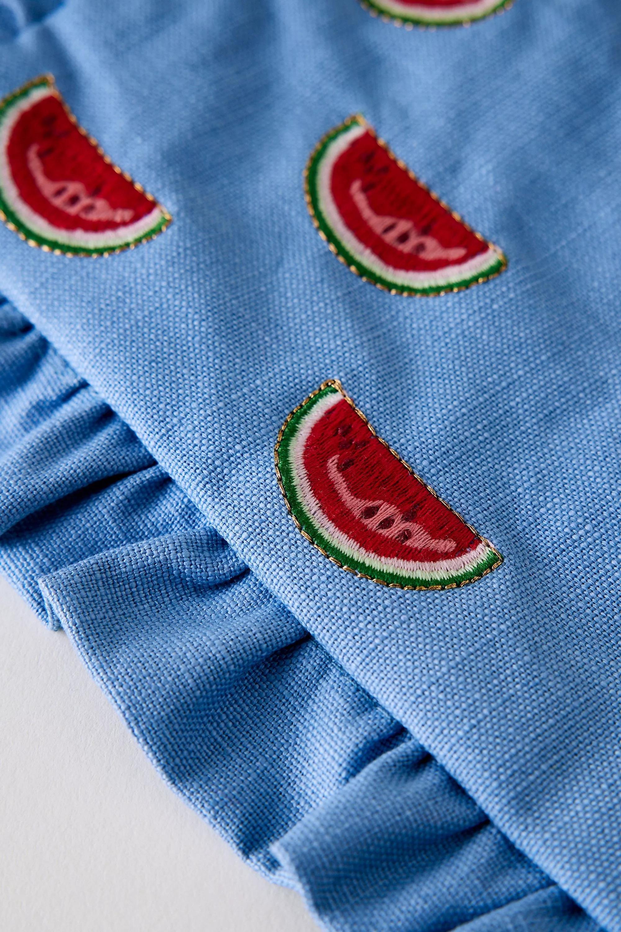 Anthropologie Embroidered Handmade, Blue, A501_0040, large image number 1