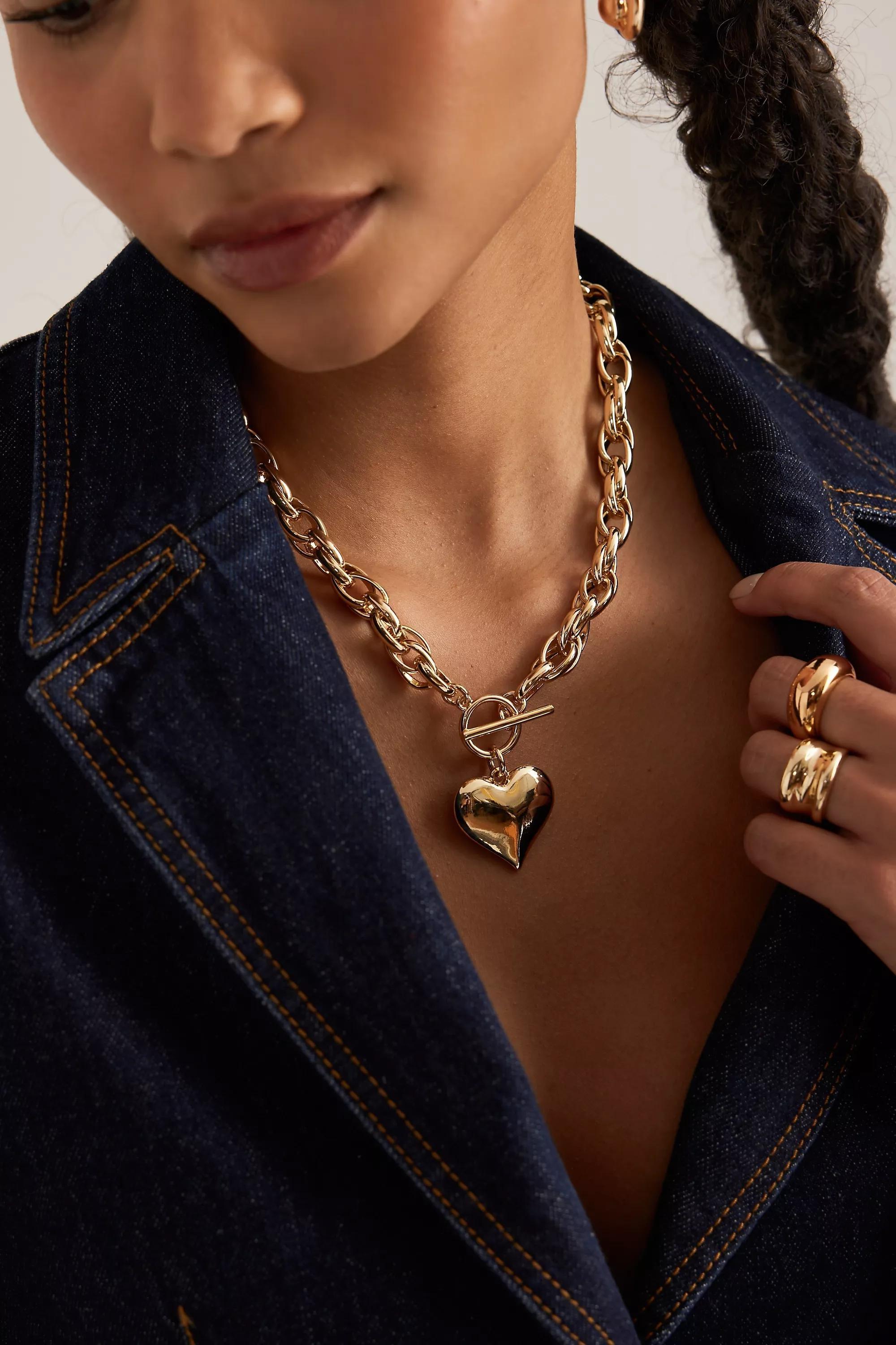 Anthropologie Pendant, Gold, A501_0070, large image number 0