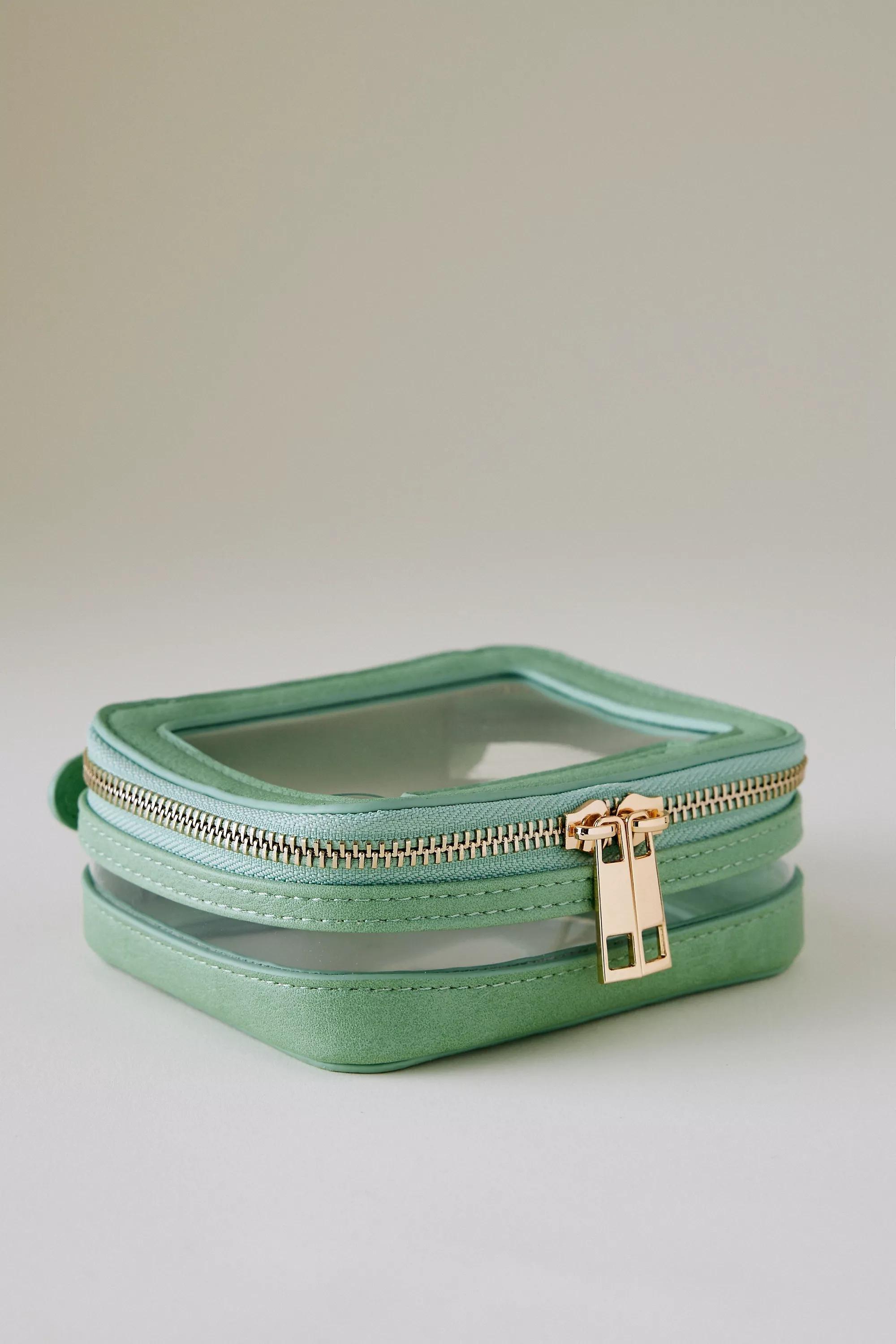 Clear Makeup Bag, Green, A501_0030, large image number 0