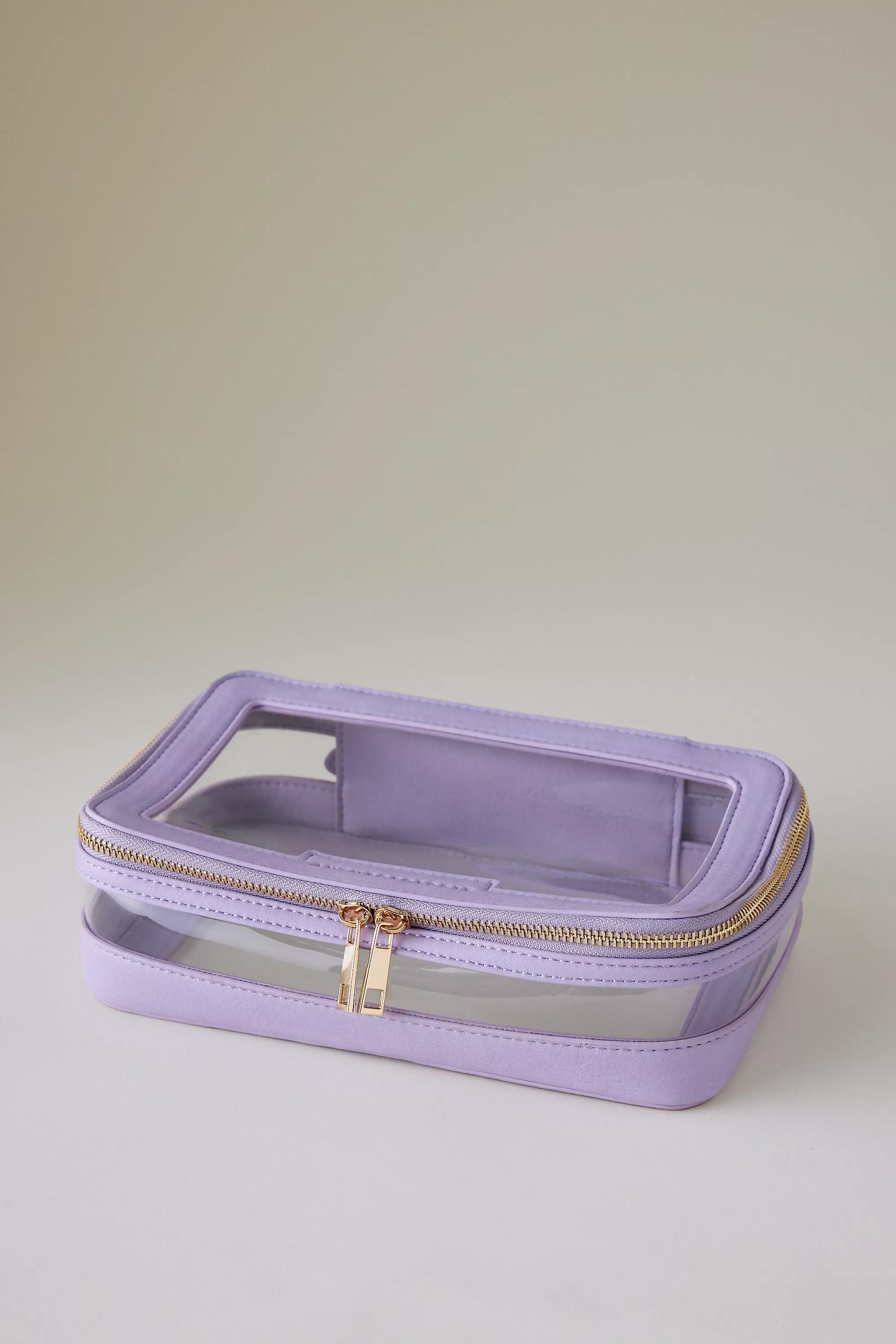 Clear Makeup Bag, Purple, A501_0055, large image number 0