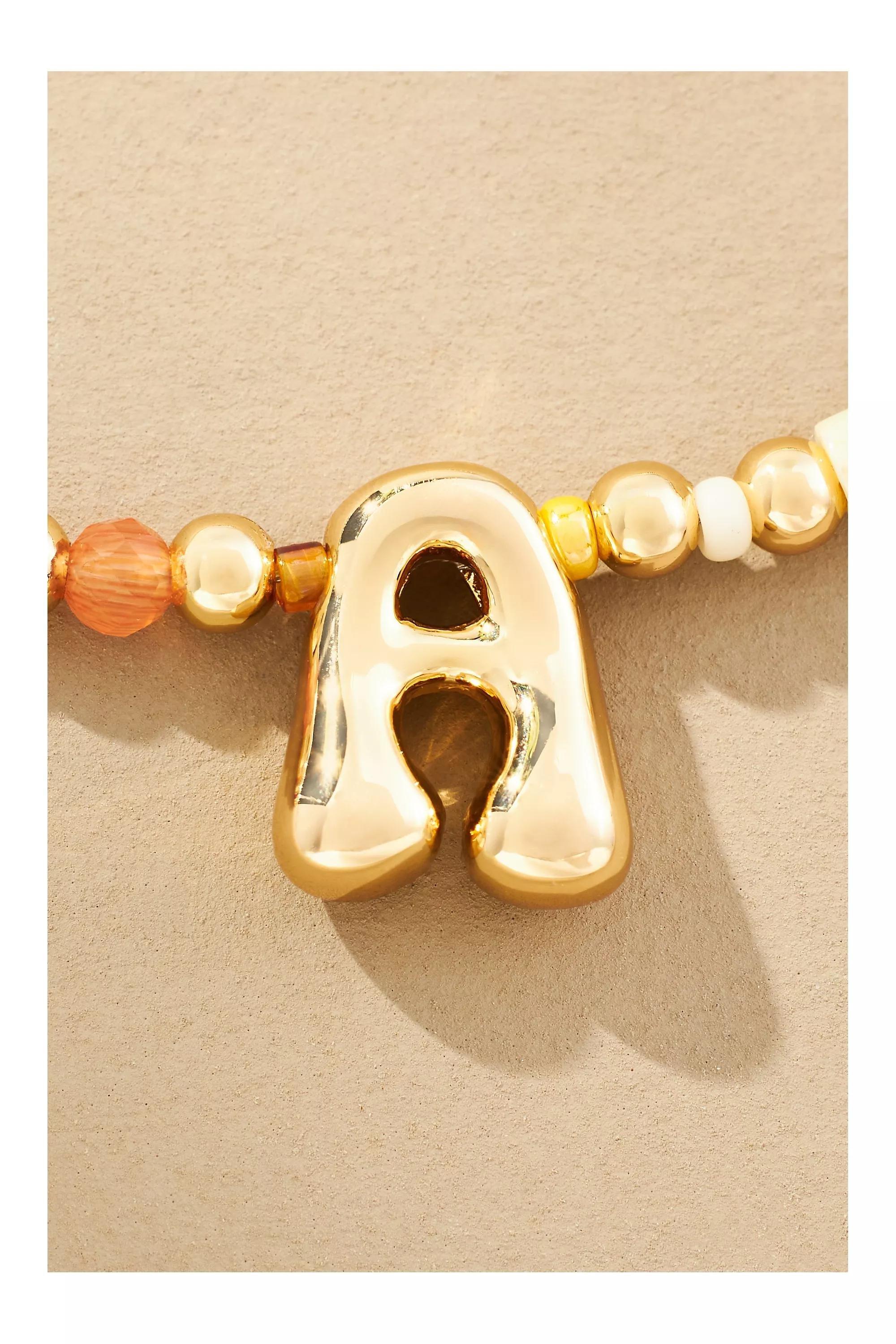 A Beaded Bubble Letter Monogram Necklace, Multicolour, A501_0901, large image number 2