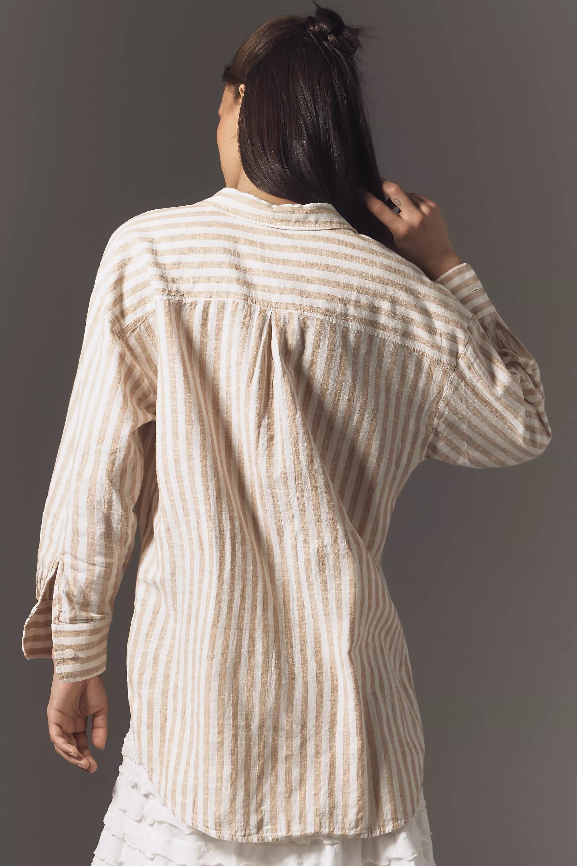 By Maeve The Bennet Button-Down Shirt, Khaki, , large image number 3