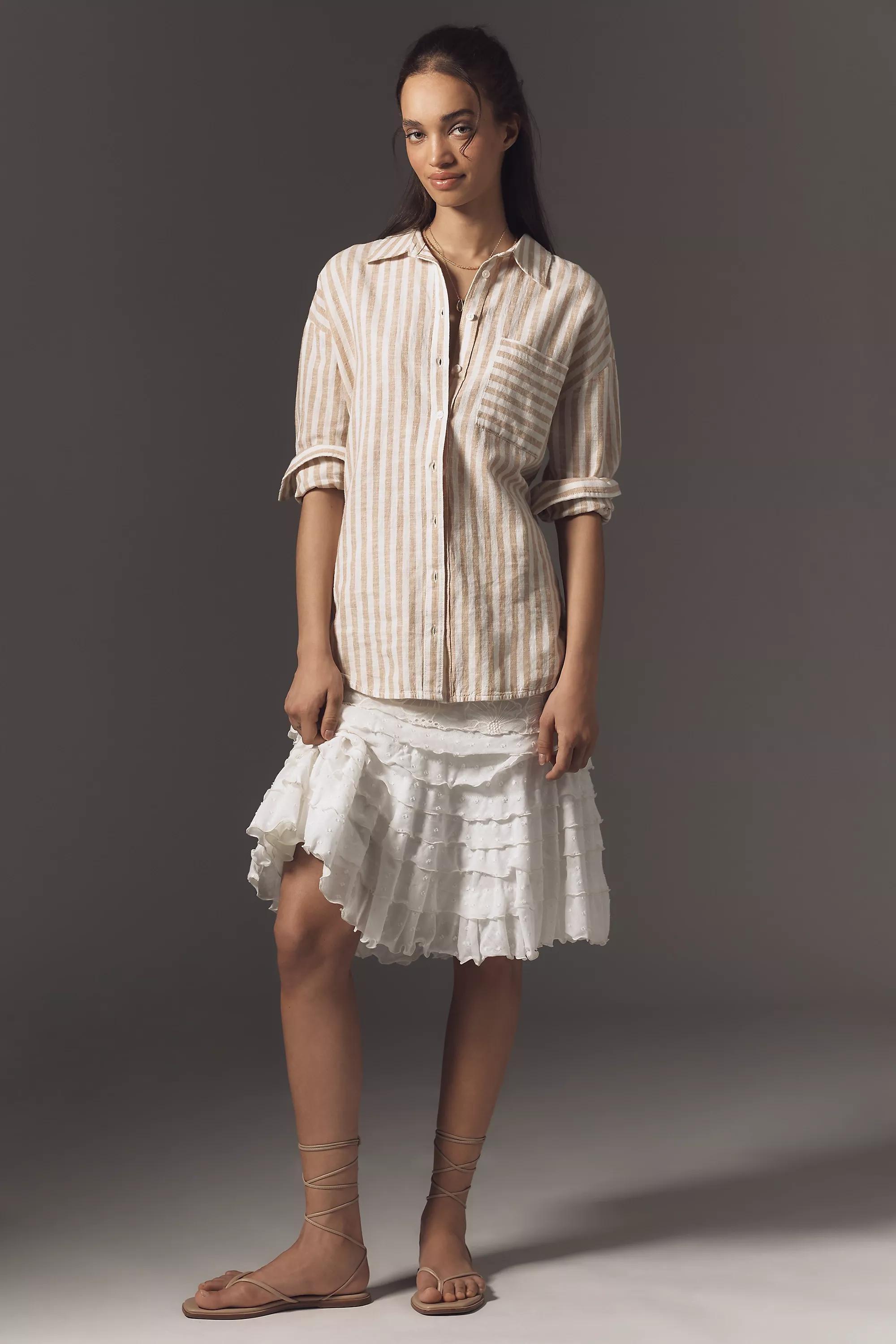 By Maeve The Bennet Button-Down Shirt, Khaki, , large image number 4