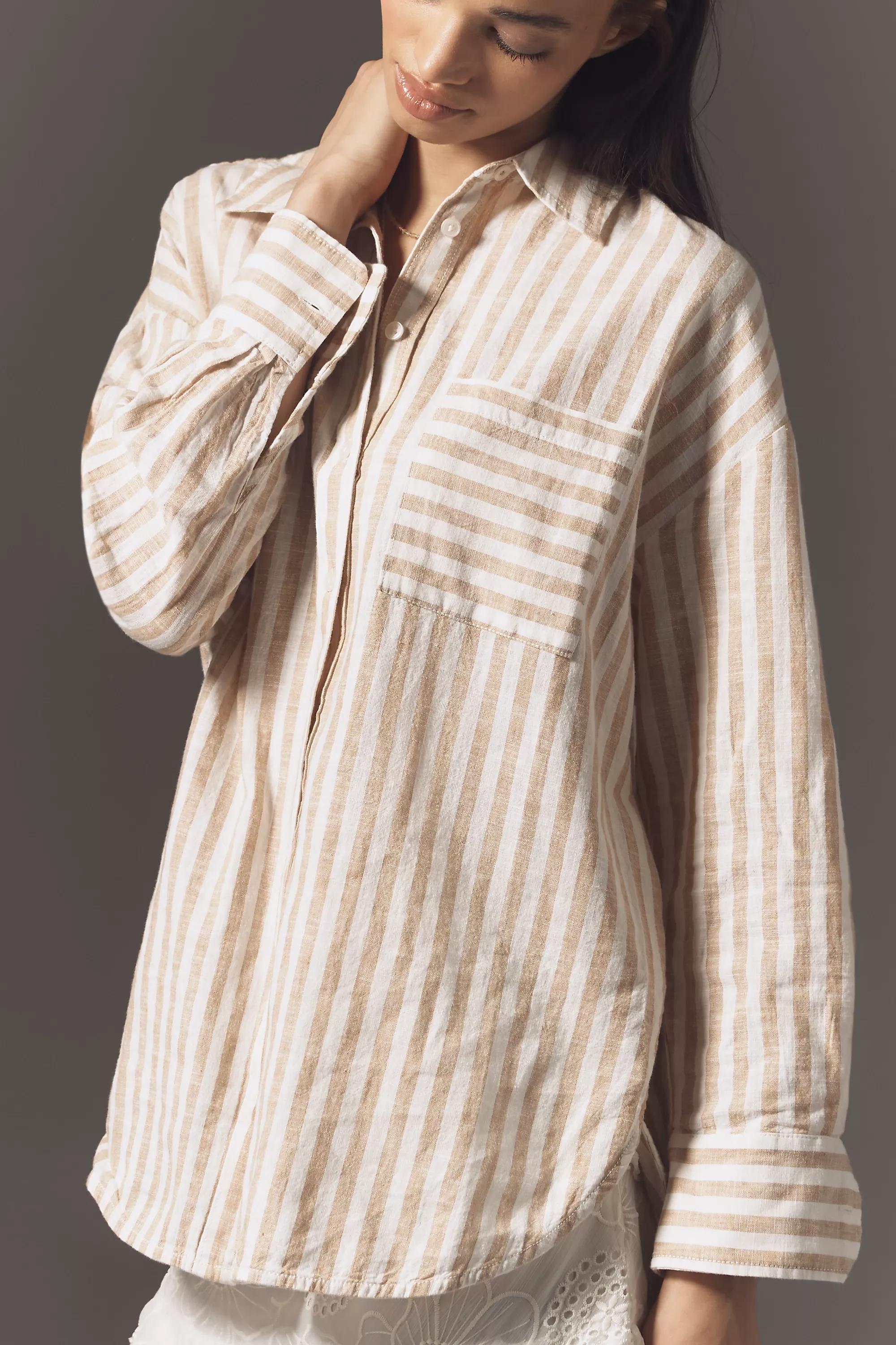By Maeve The Bennet Button-Down Shirt, Khaki, , large image number 5