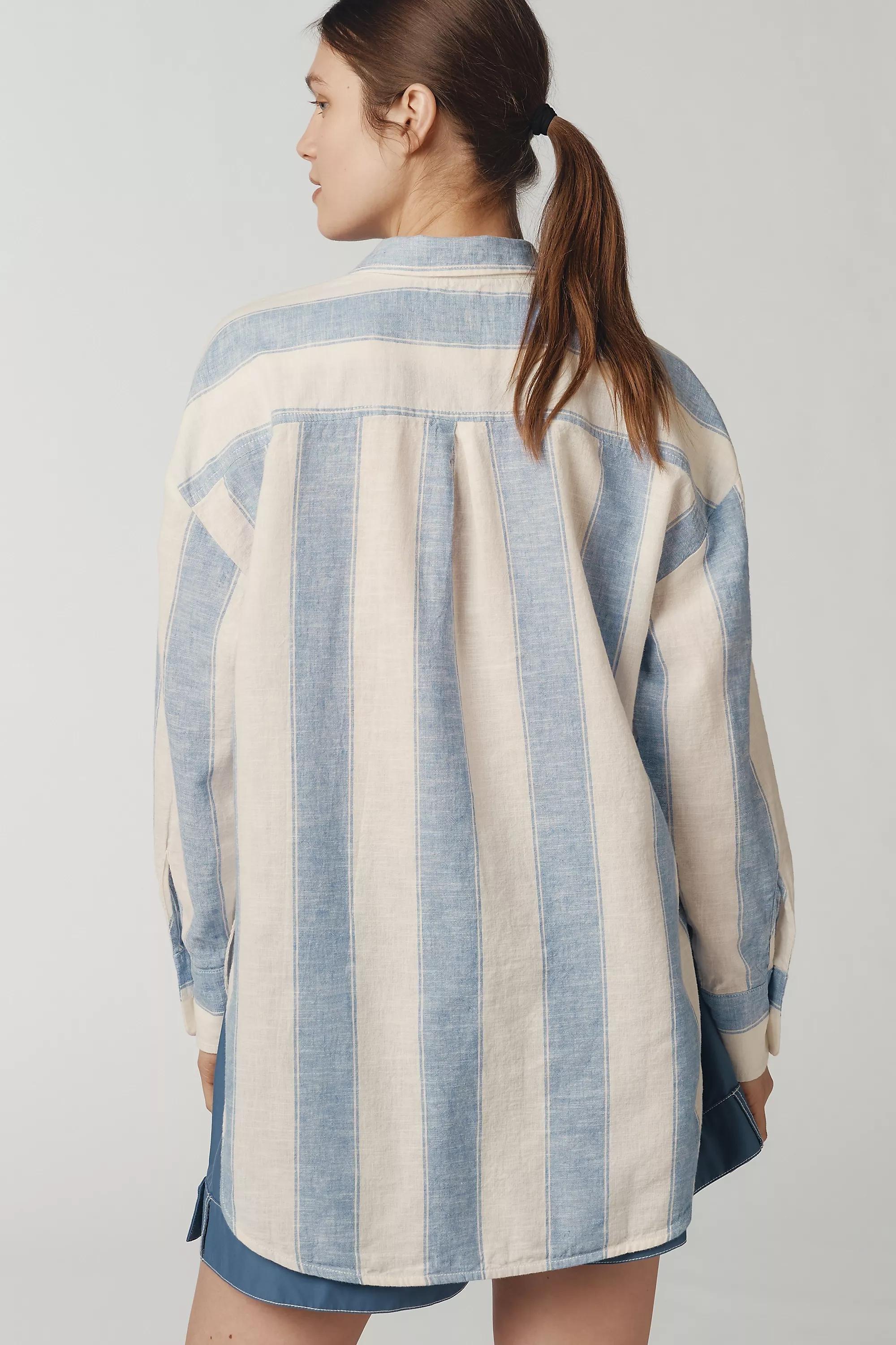 By Maeve The Bennet Button-Down Shirt, Blue, , large image number 1