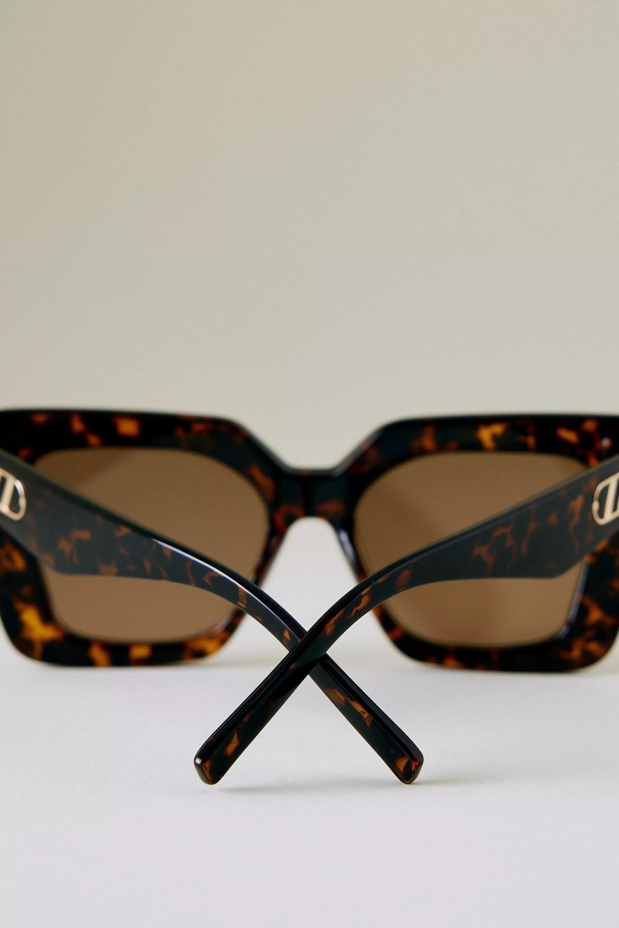 Brown Pattern Le Specs Unimaginable Square Sunglasses, A501_0029, large image number 2