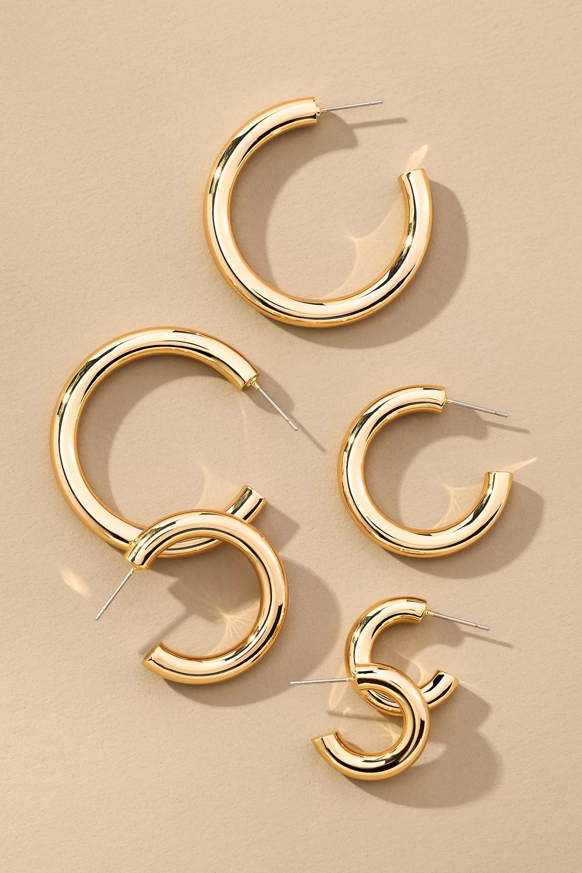 Anthropologie Hoop Earrings, , medium