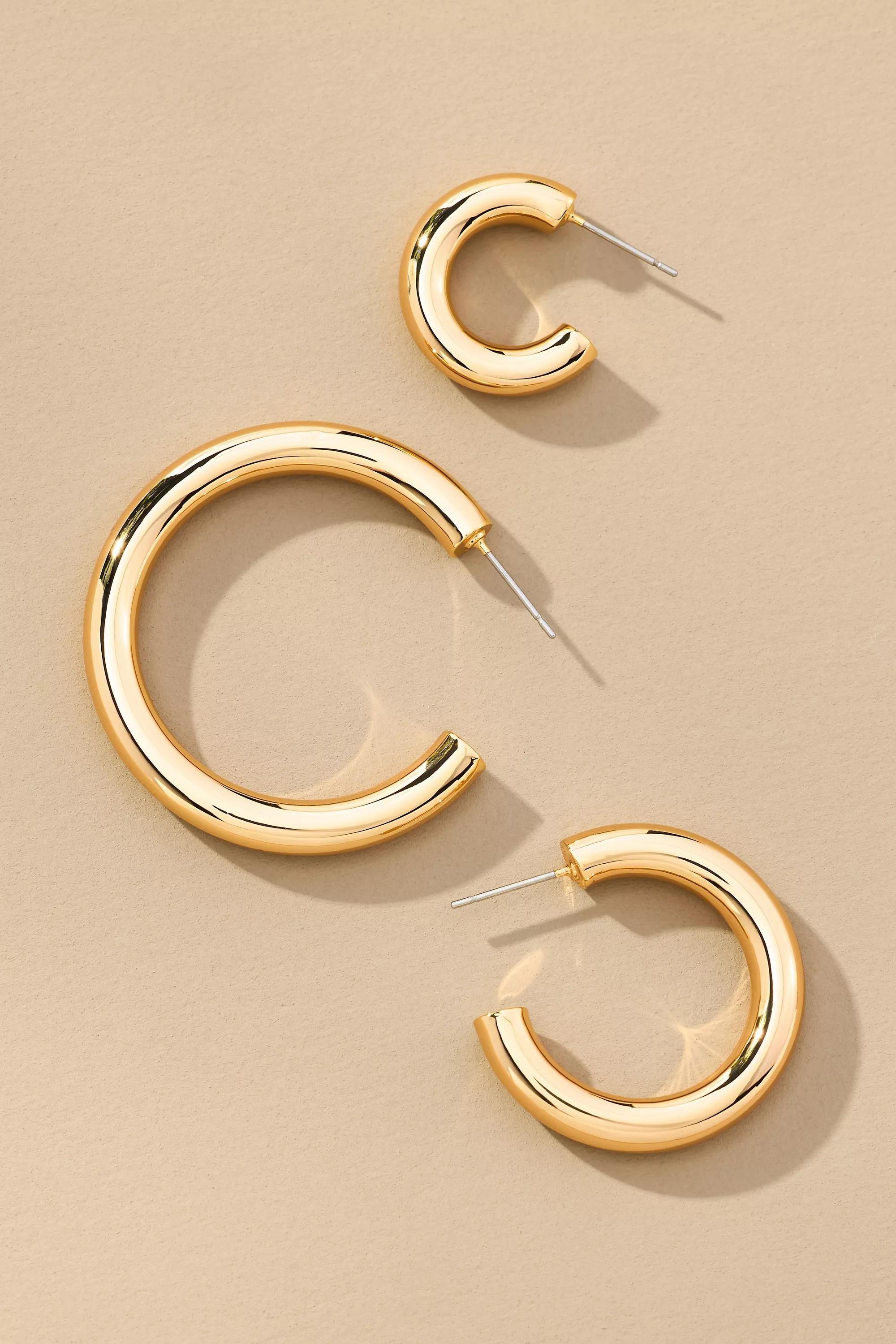 Anthropologie Hoop Earrings, A501_0070, large image number 1
