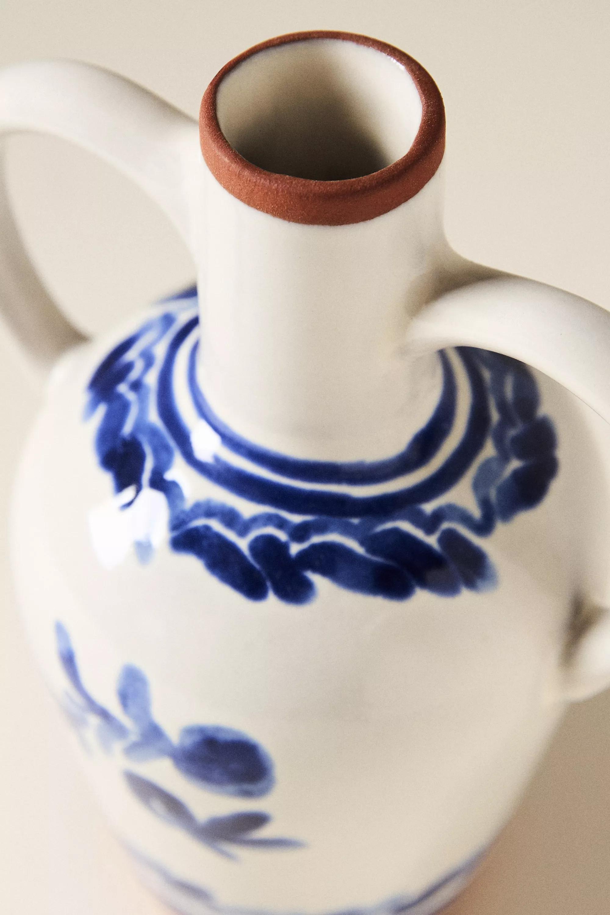 The Mediterranean Dish Terracotta Oil Cruet, Blue, A501_0040, large image number 2