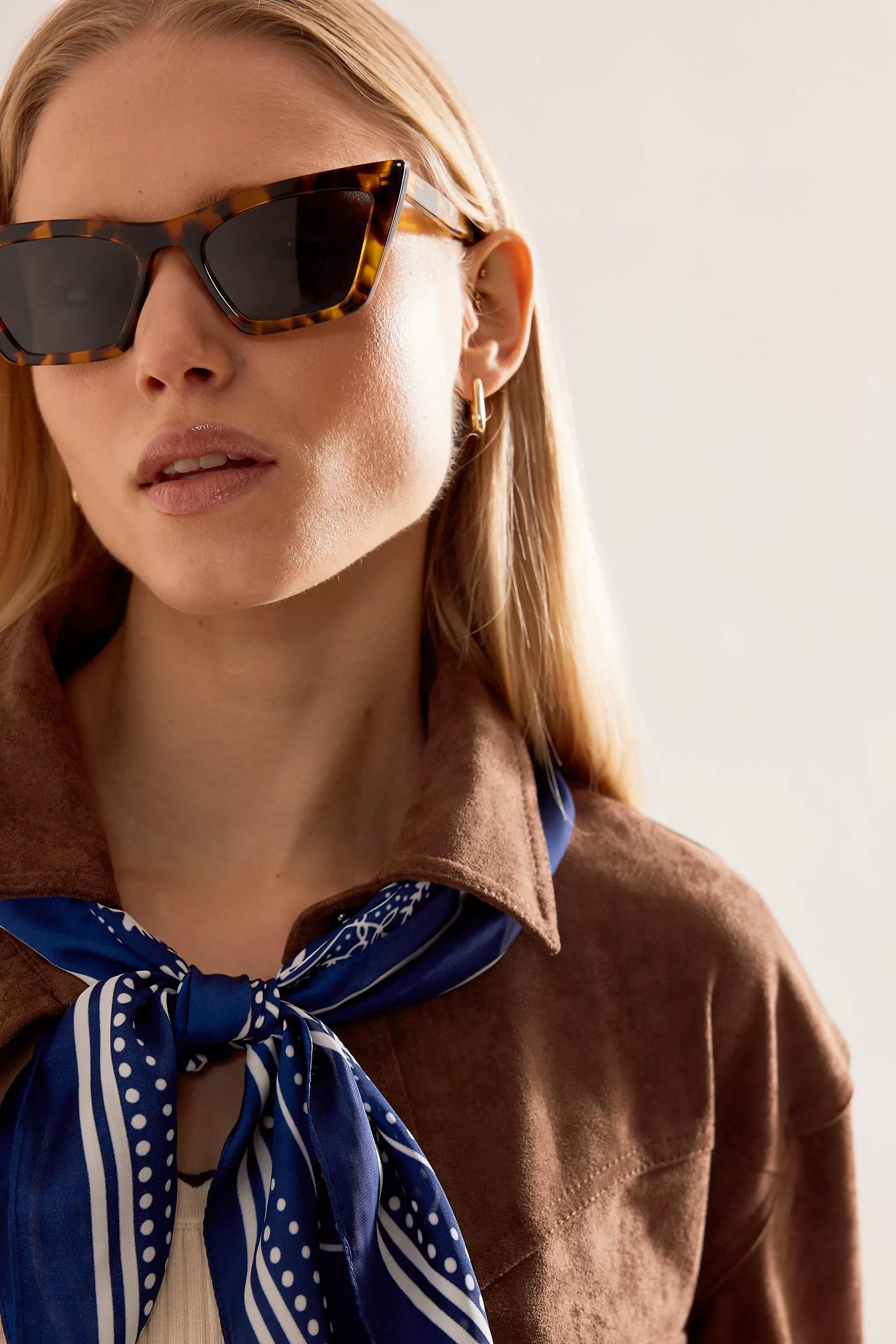 Pattern The Sabrina Acetate Edgy Cat-Eye Sunglasses, Brown, A501_0029, large image number 1