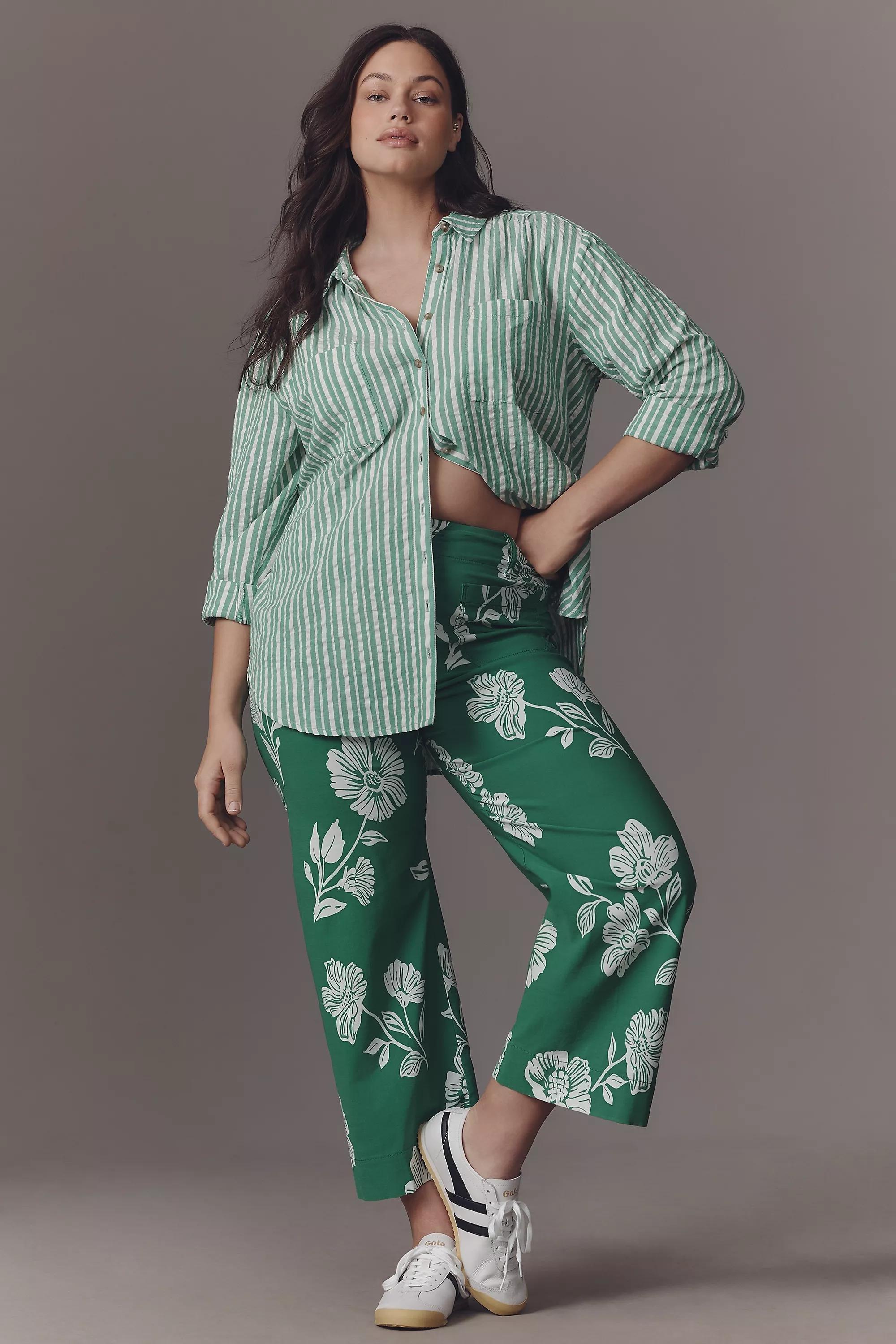 The Hadley Relaxed Button-down Shirt By Pilcro, Green, , large image number 4