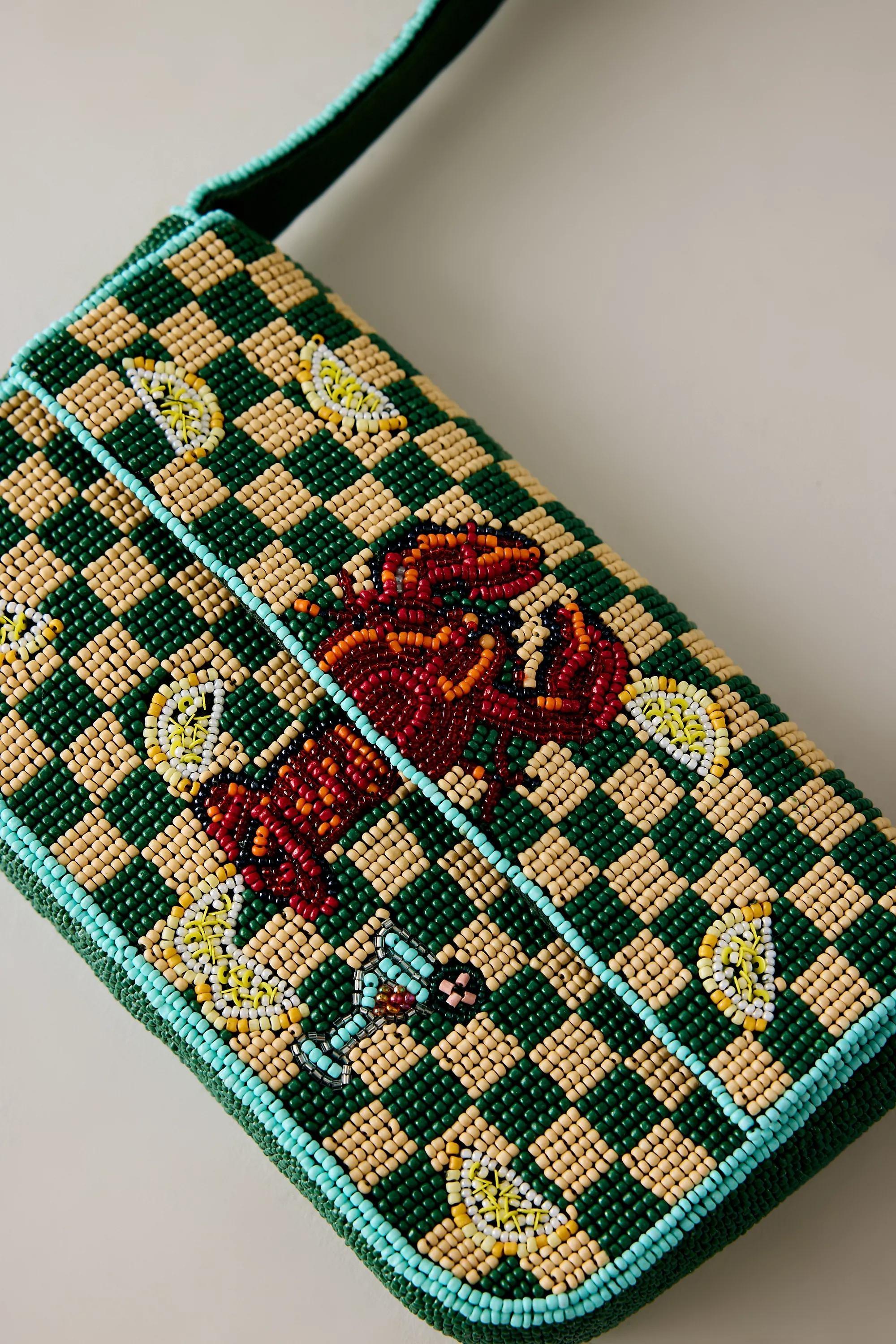 The Fiona Beaded Bag Green, A501_0037, large image number 3