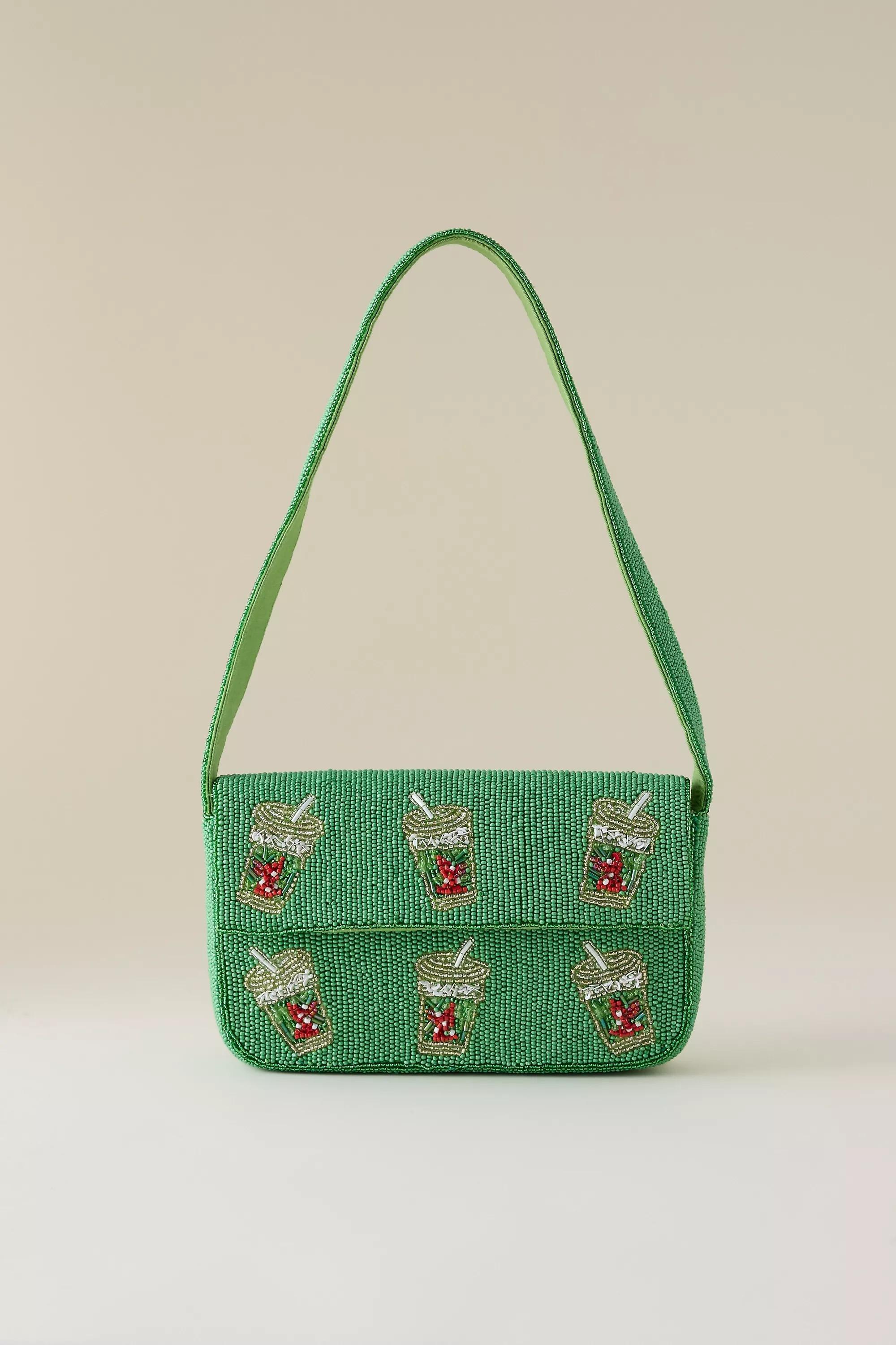 The Fiona Beaded Bag, Green, A501_0038, medium