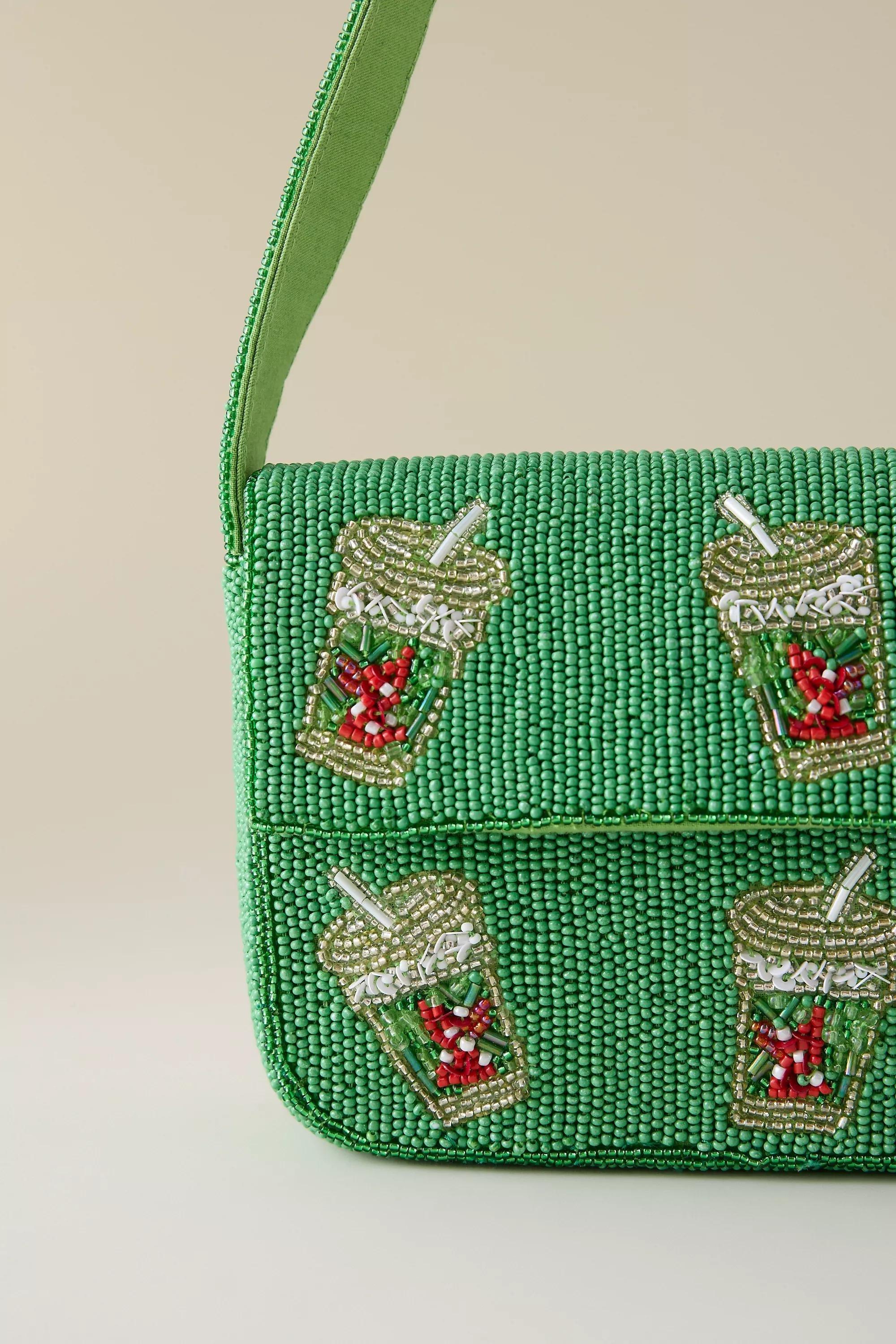 The Fiona Beaded Bag, Green, A501_0038, large image number 1