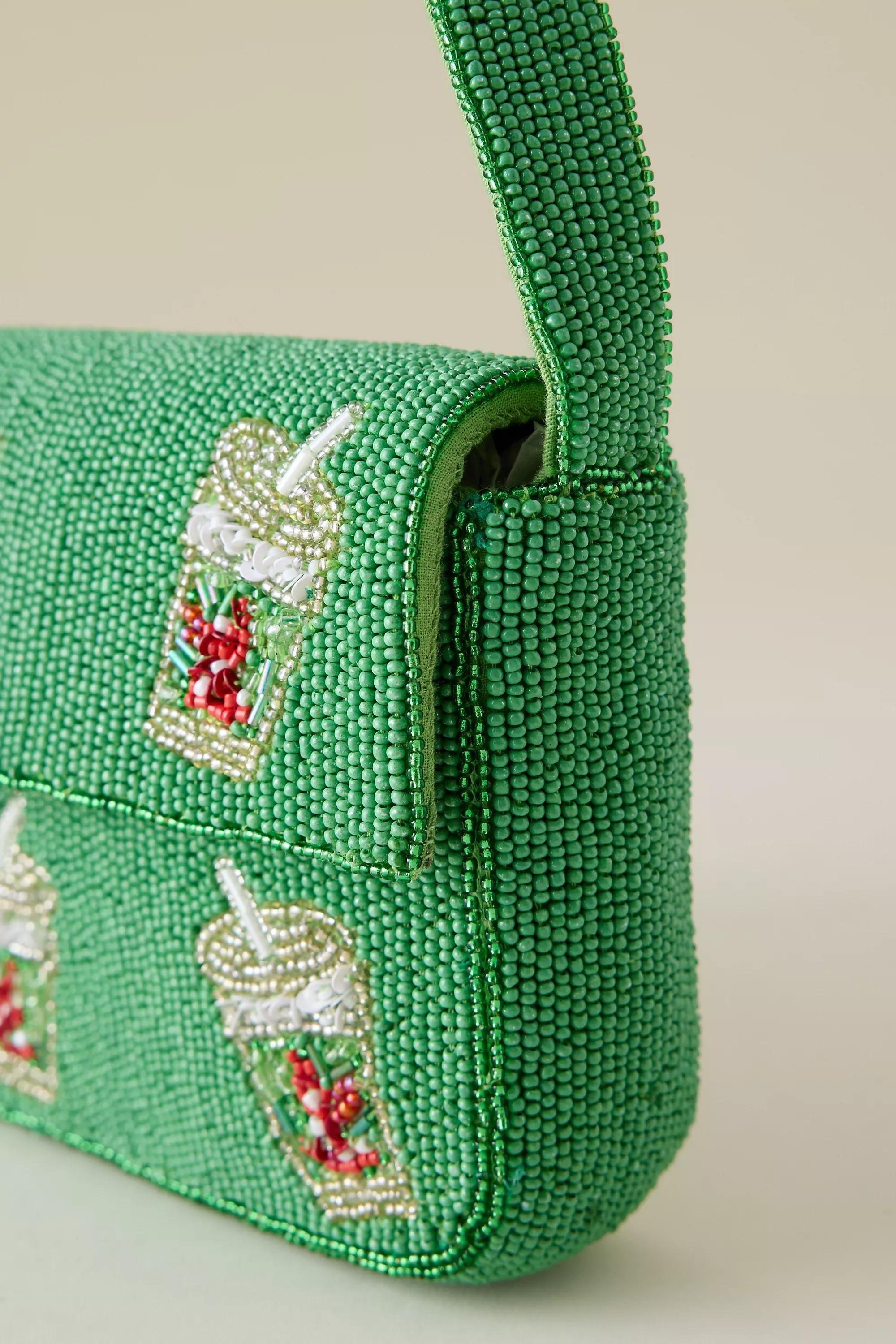 The Fiona Beaded Bag, Green, A501_0038, large image number 3