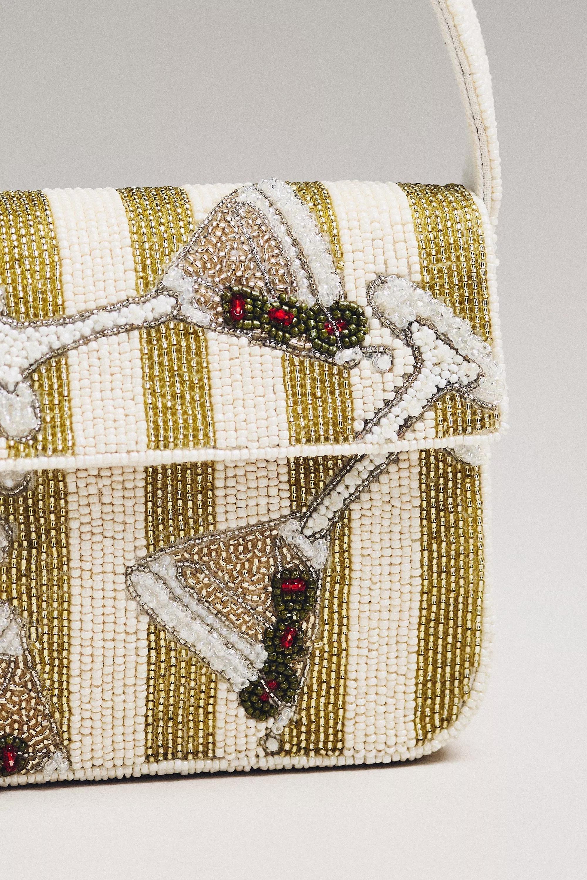The Fiona Beaded Bag, Gold, A501_0070, large image number 2