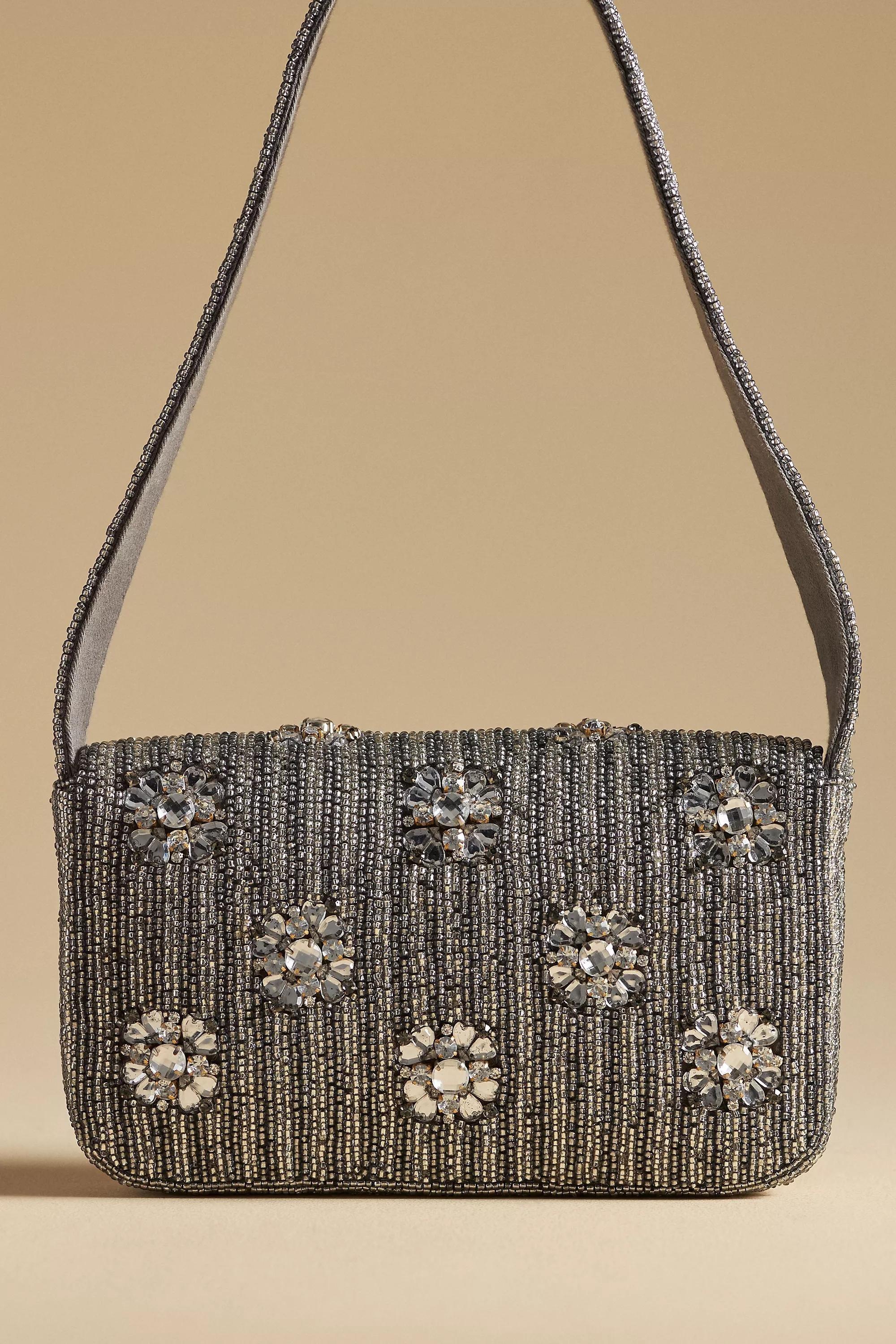 The Fiona Beaded Bag, Silver, A501_0007, large image number 2