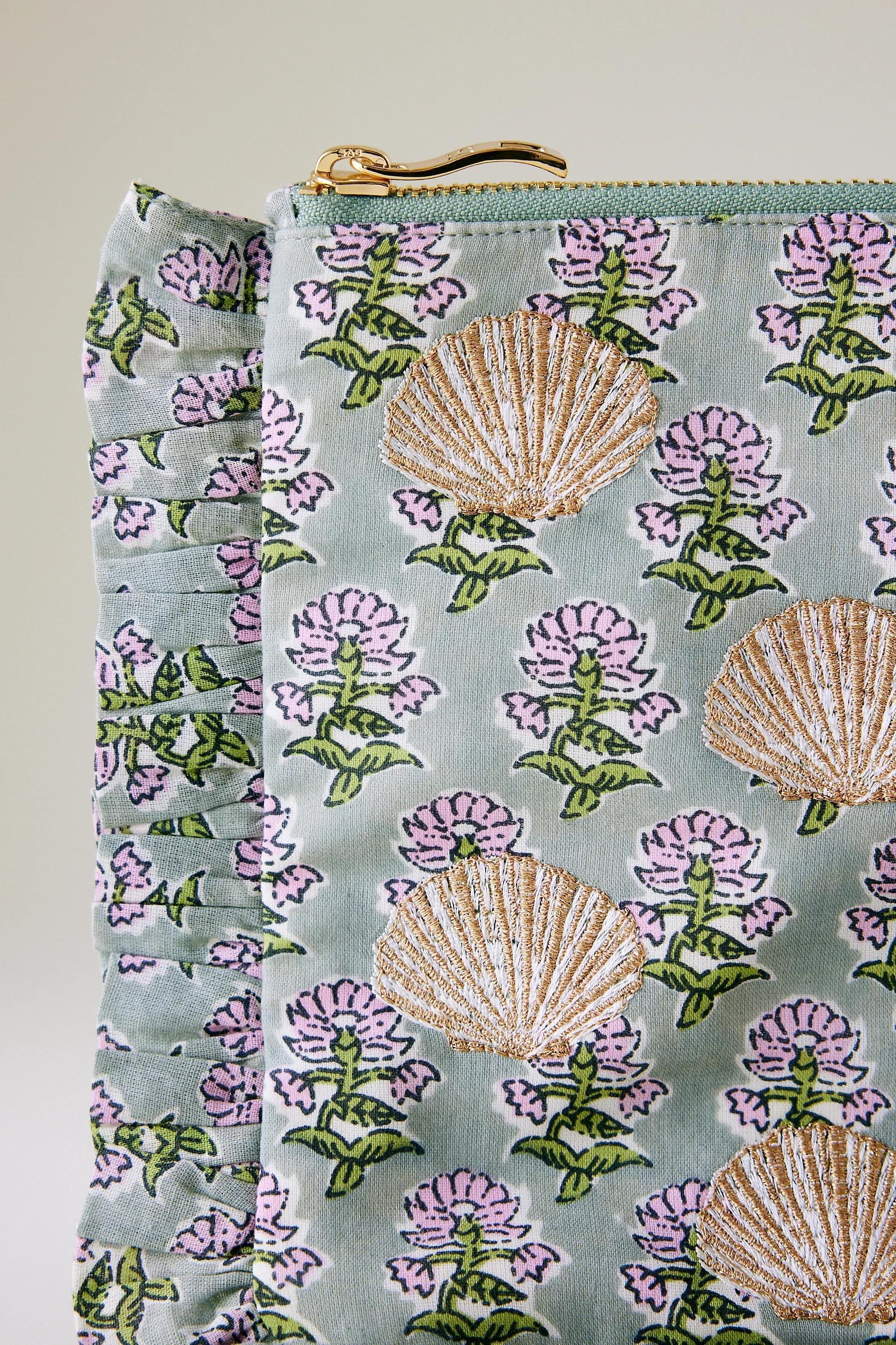 By Elizabeth Scarlett Rebirth Ruffle Pouch, Green, A501_0037, large image number 1
