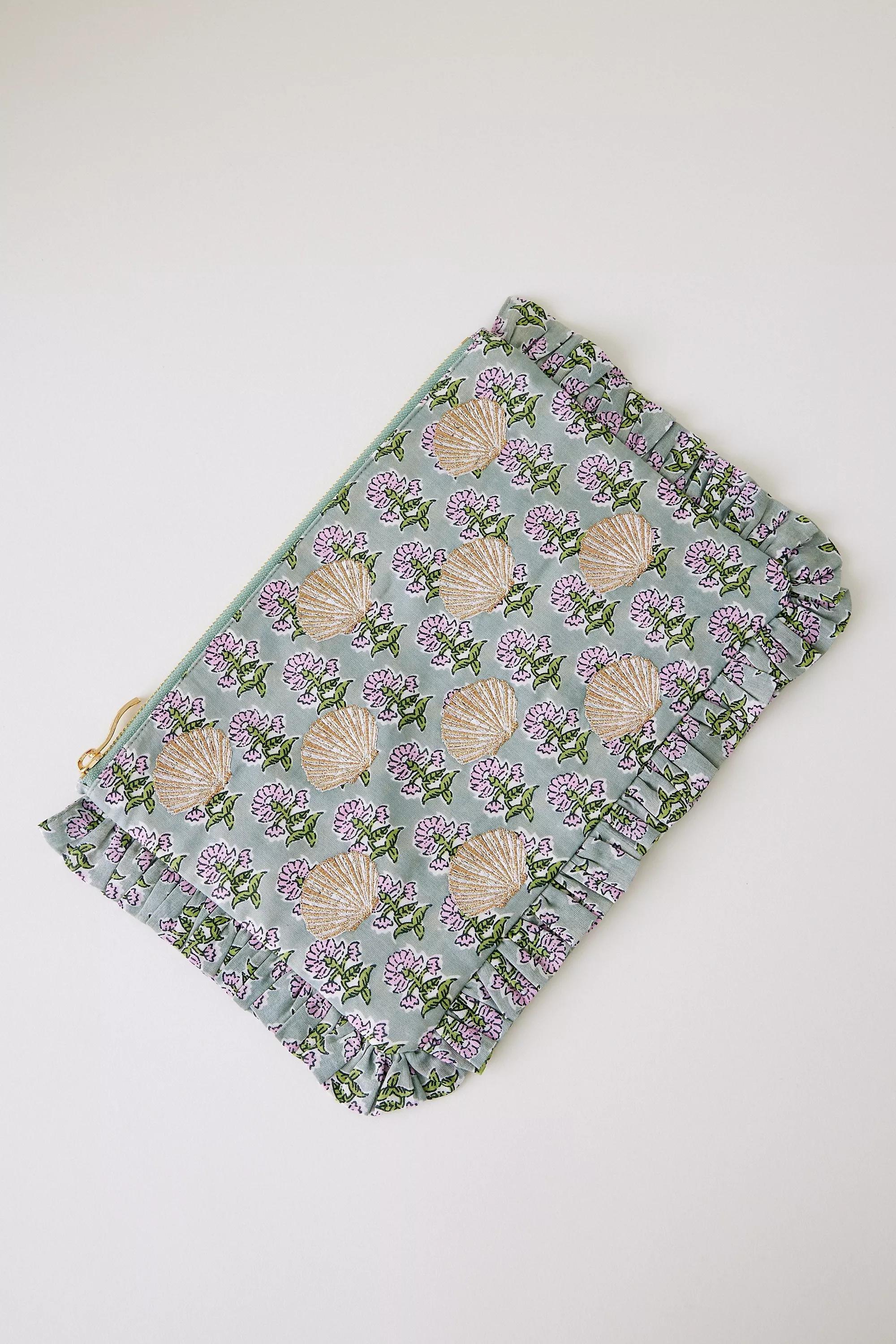 By Elizabeth Scarlett Rebirth Ruffle Pouch, Green, A501_0037, large image number 2