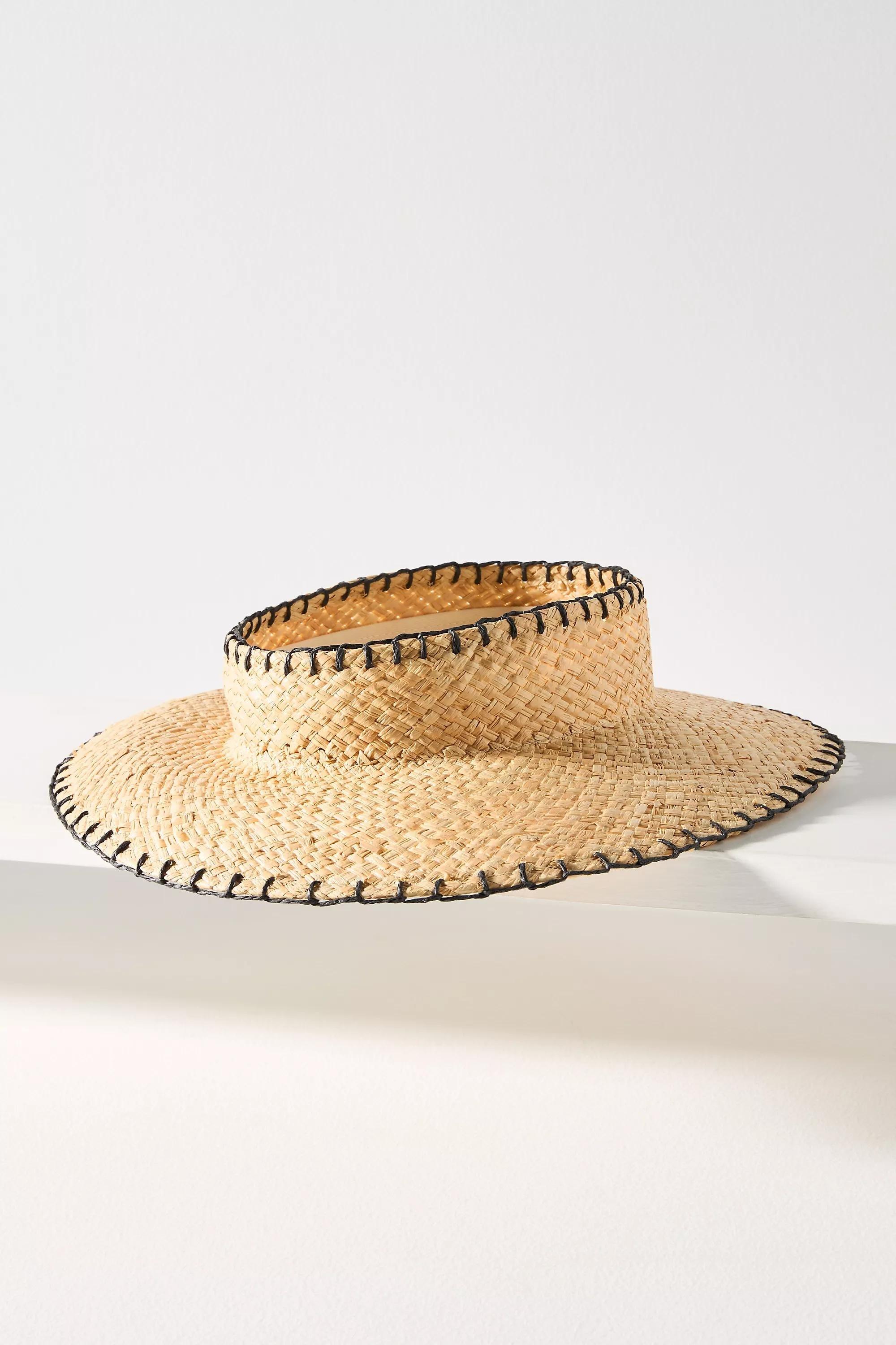 Wyeth Julia Straw Visor, Beige, A501_0016, large image number 2