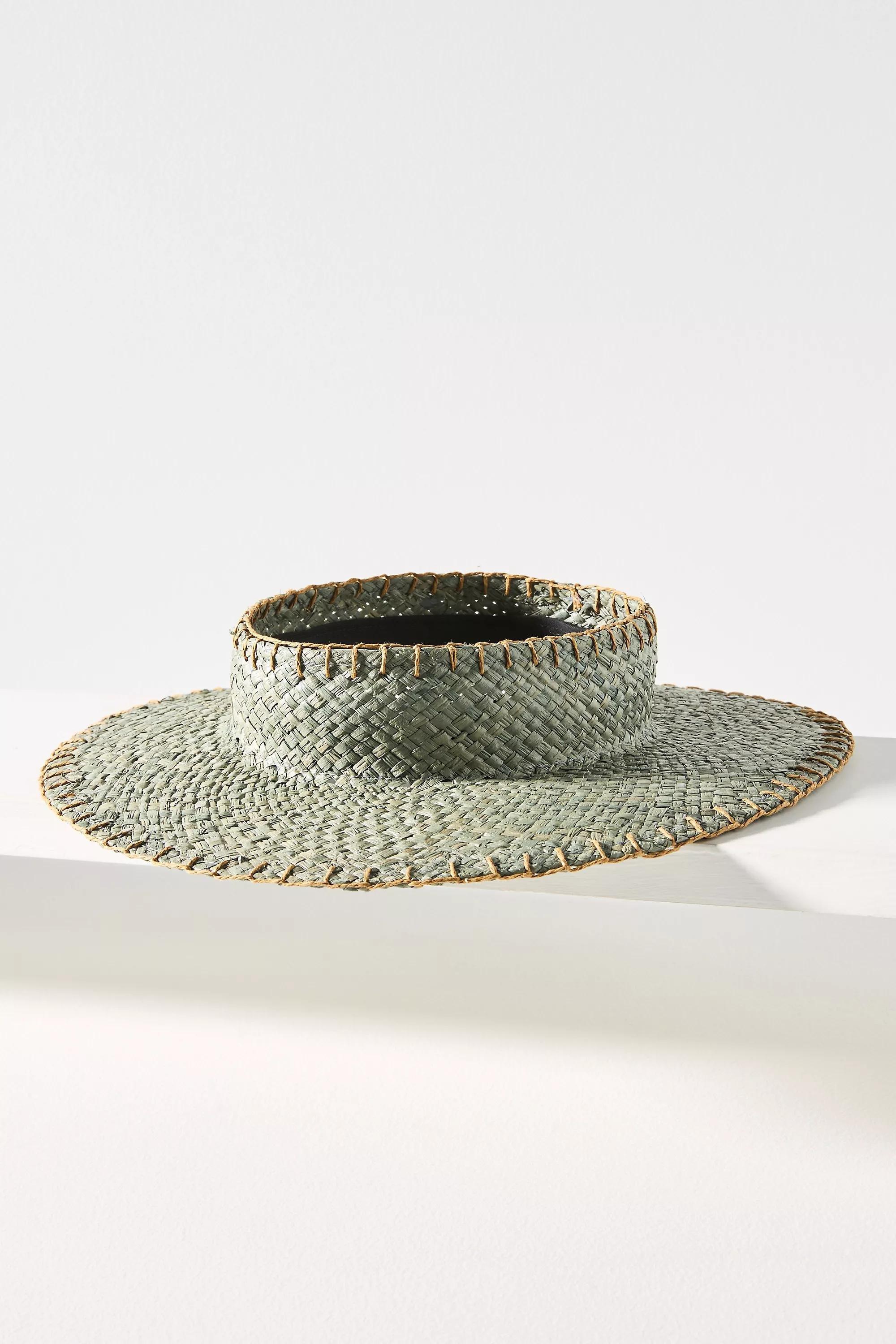 GREEN Wyeth Julia Straw Visor, A501_0030, large image number 0