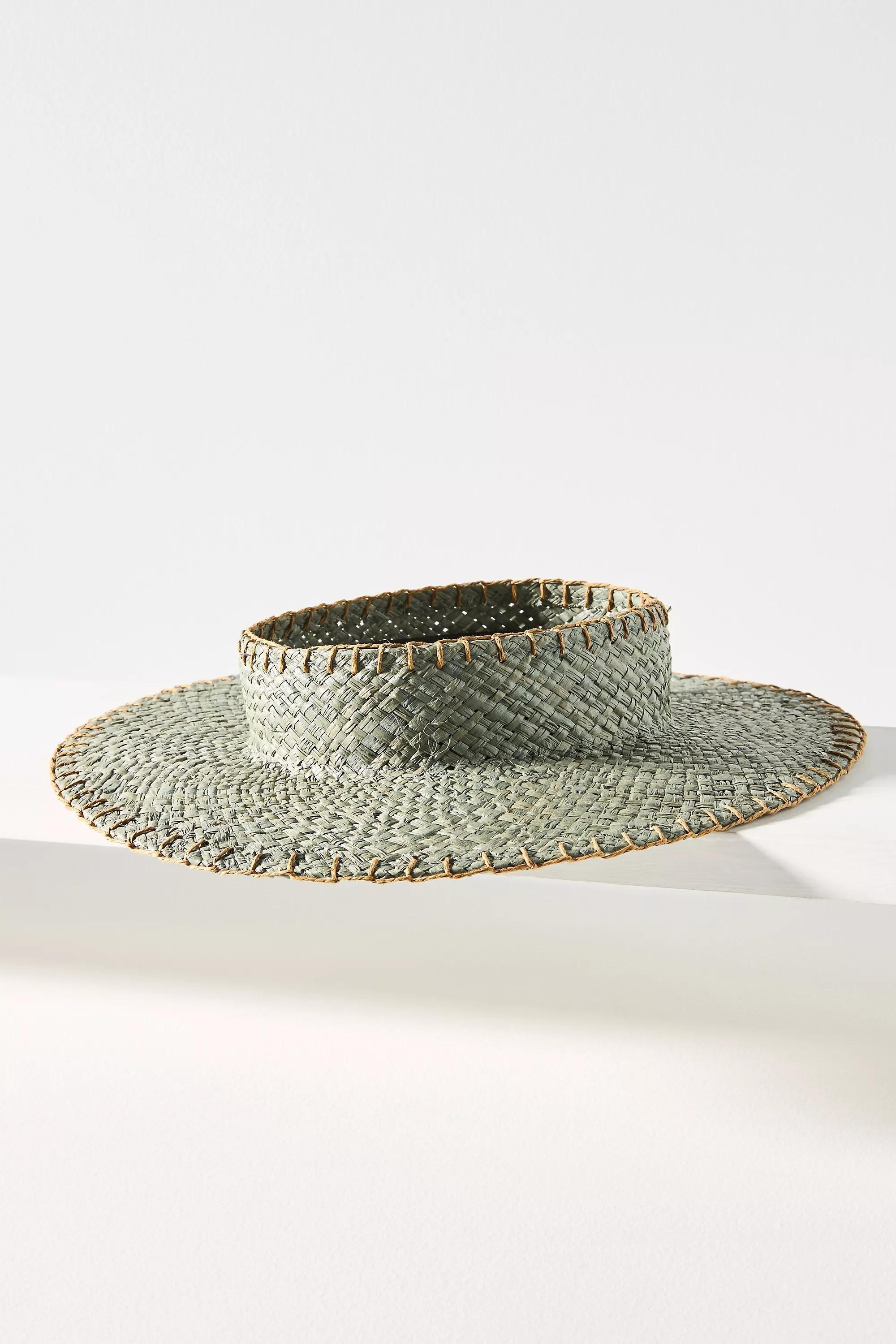 GREEN Wyeth Julia Straw Visor, A501_0030, large image number 1