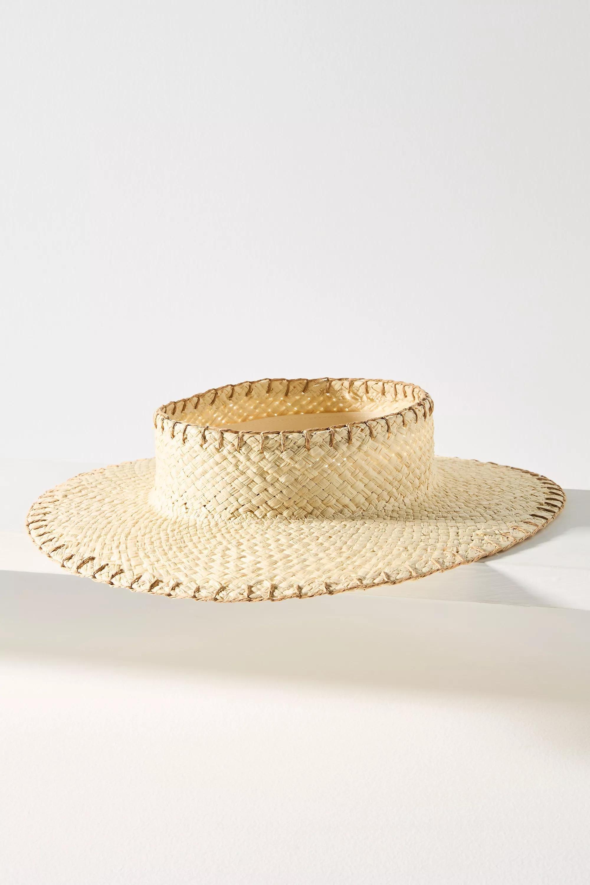 Beige Wyeth Julia Straw Visor, A501_0222, large image number 1